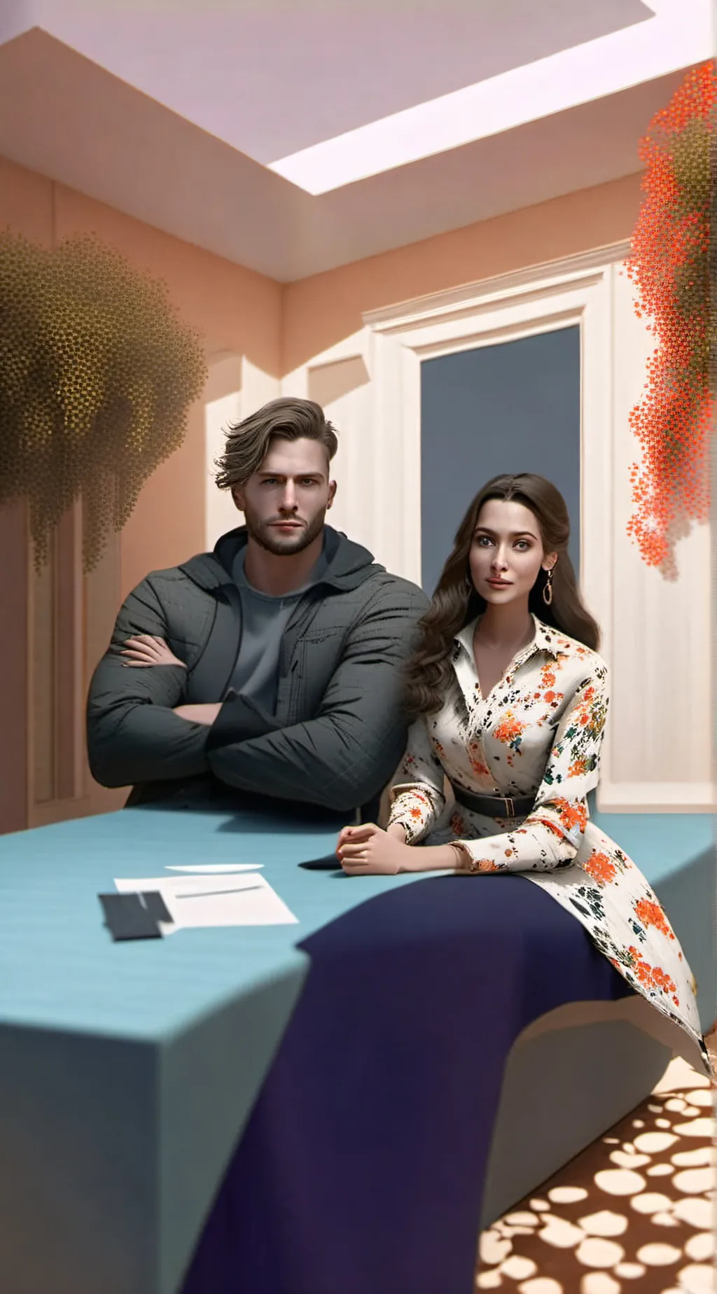 ai character: Lukas and u loveee background