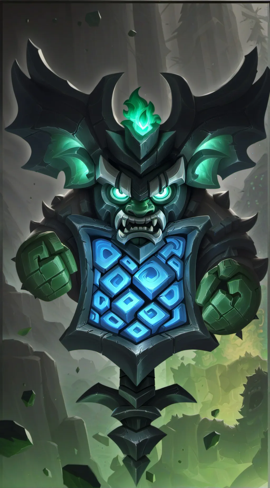 ai character: Statue of Question background