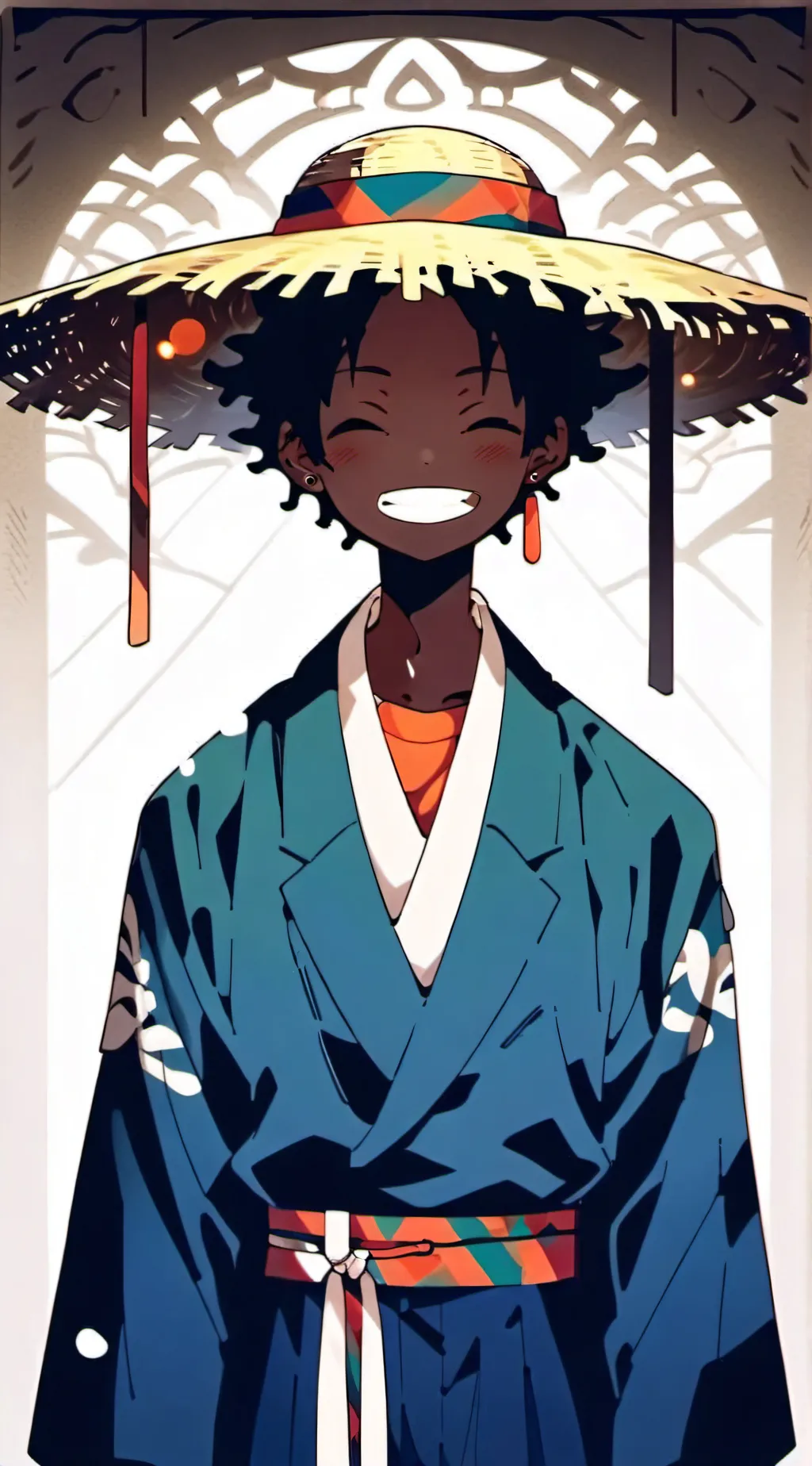 ai character: black Luffy background