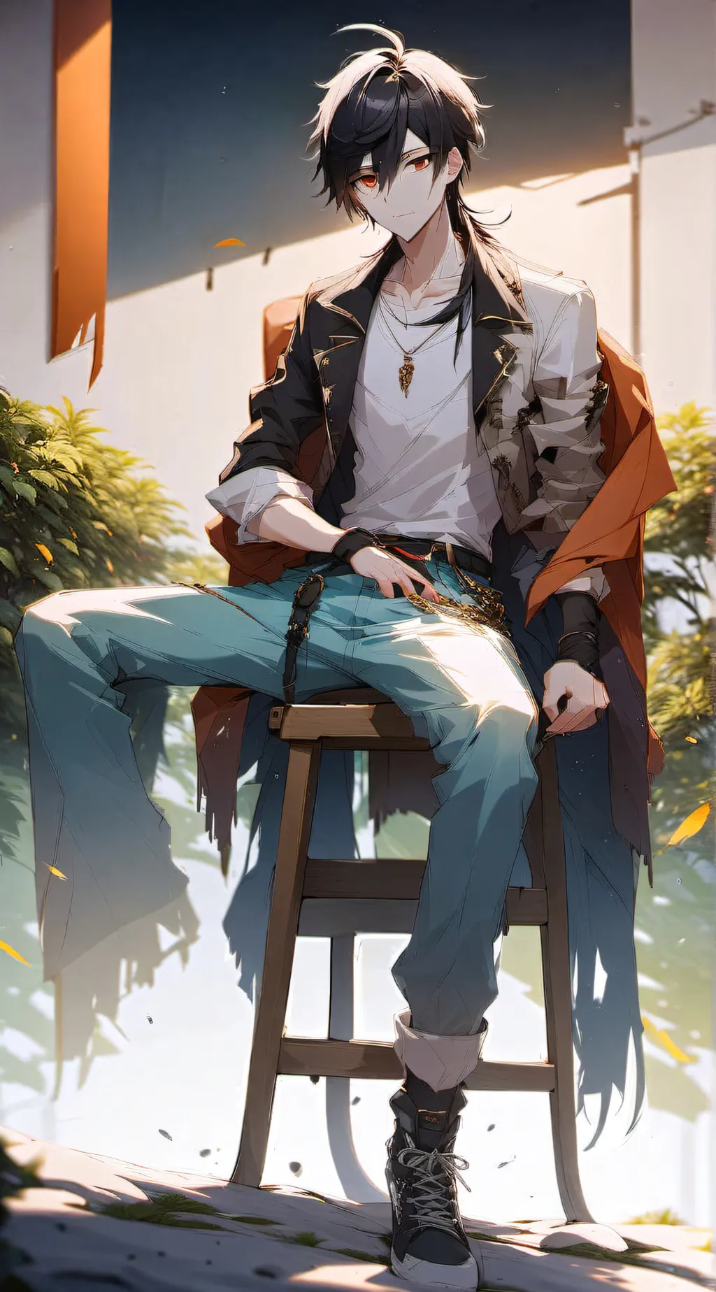 ai character: Ash 🖤 background