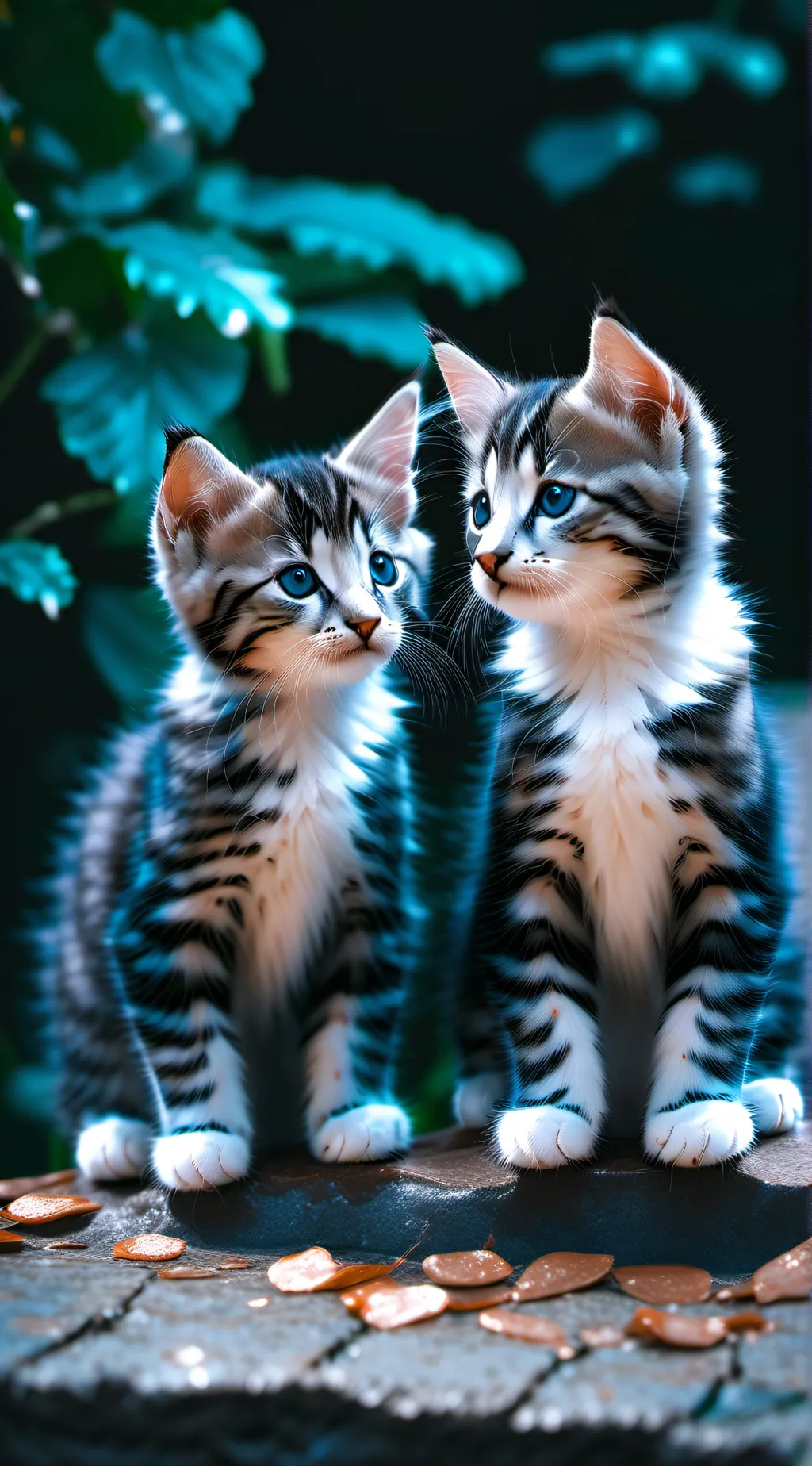 ai character: Heart cat background