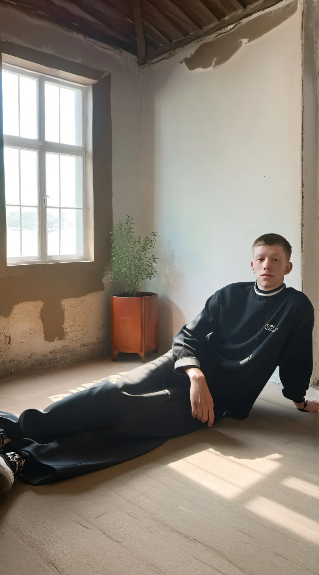 ai character: James Arthur  background