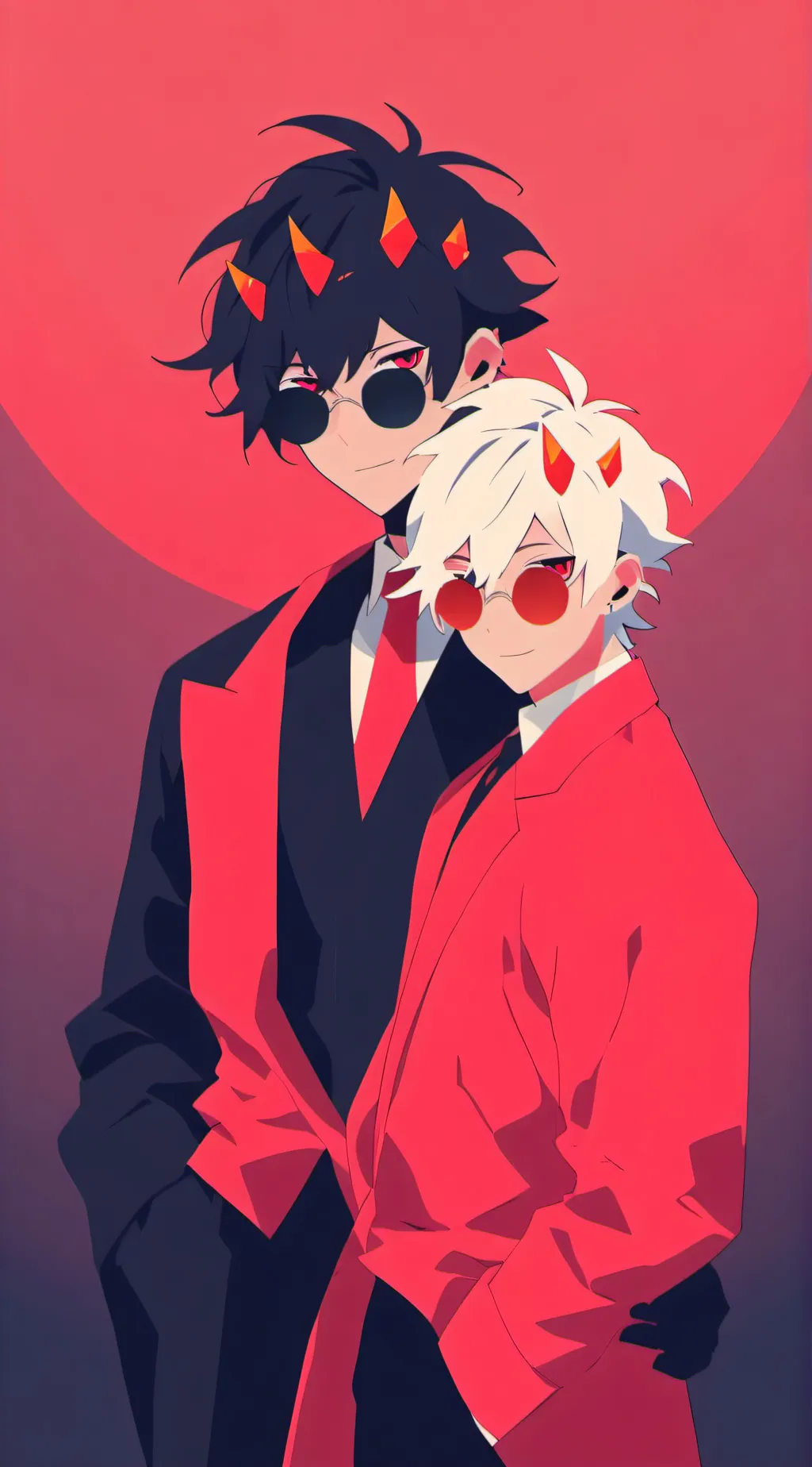 ai character: Alastor & Lucifer background