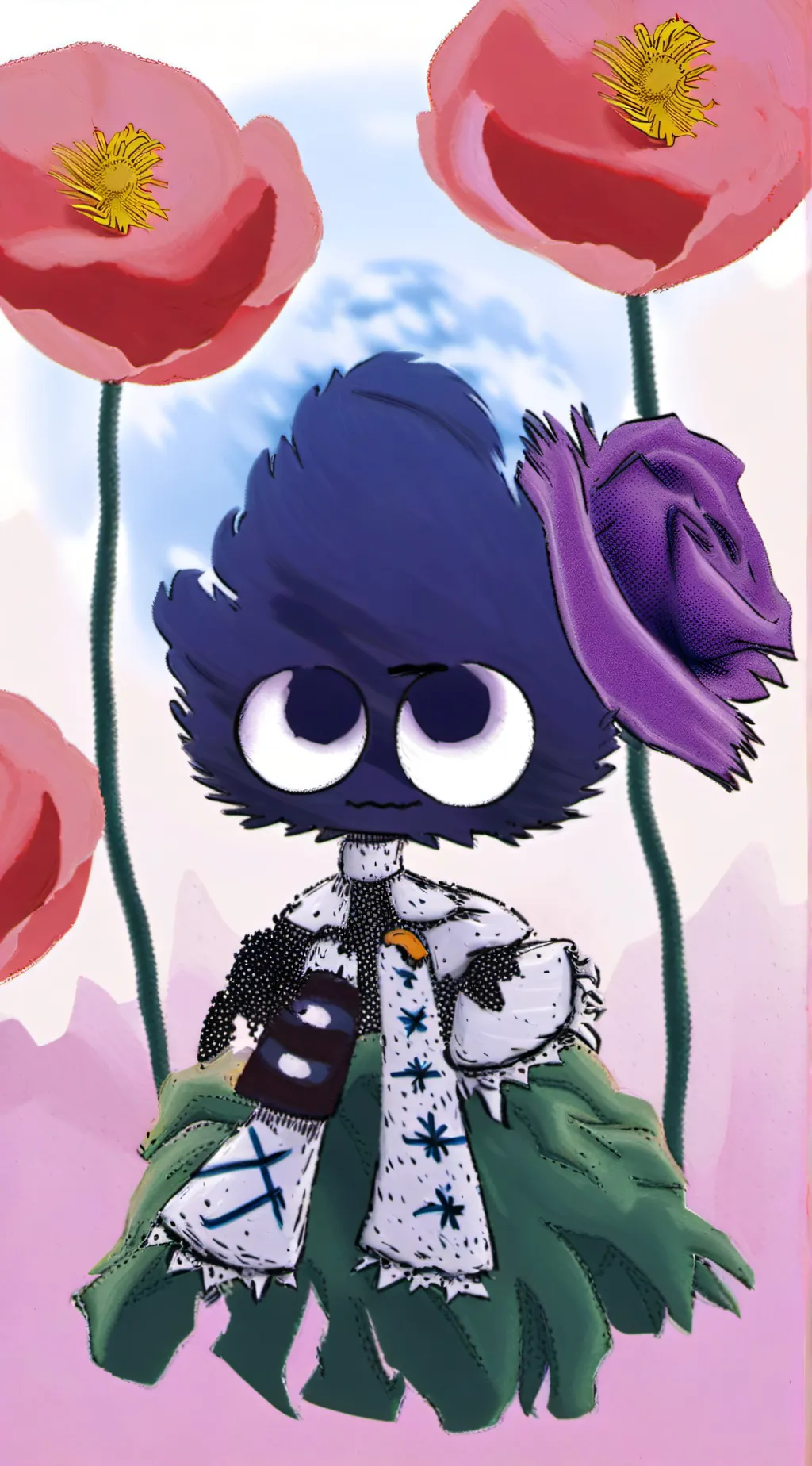 ai character: Poppy x scraps  background