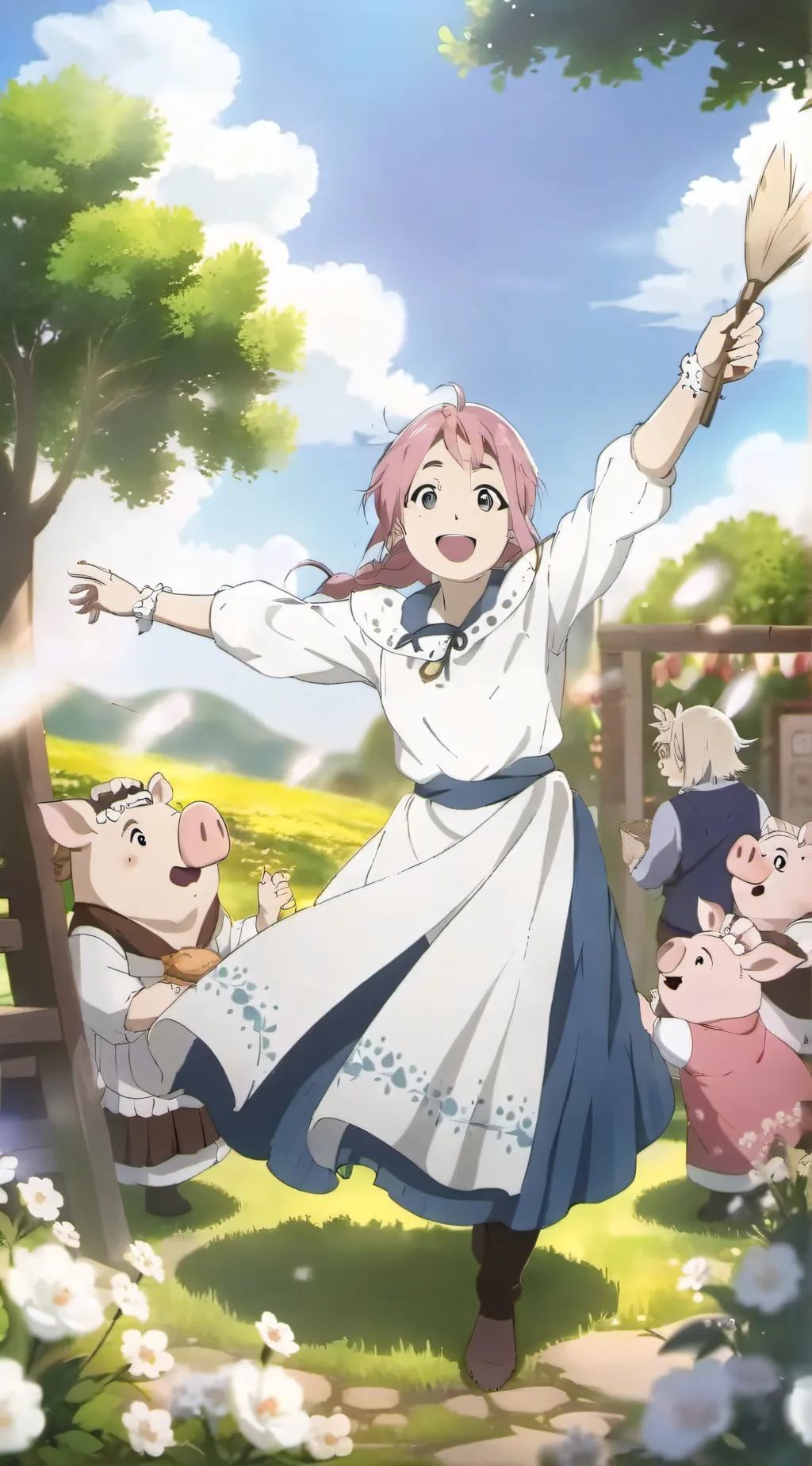 ai character: -Mummy Pig- background