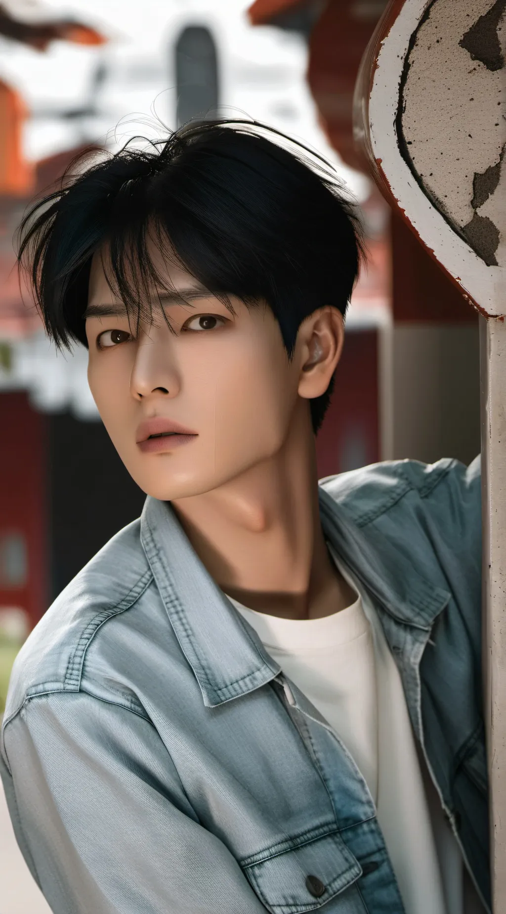 ai character: SKZ high school background