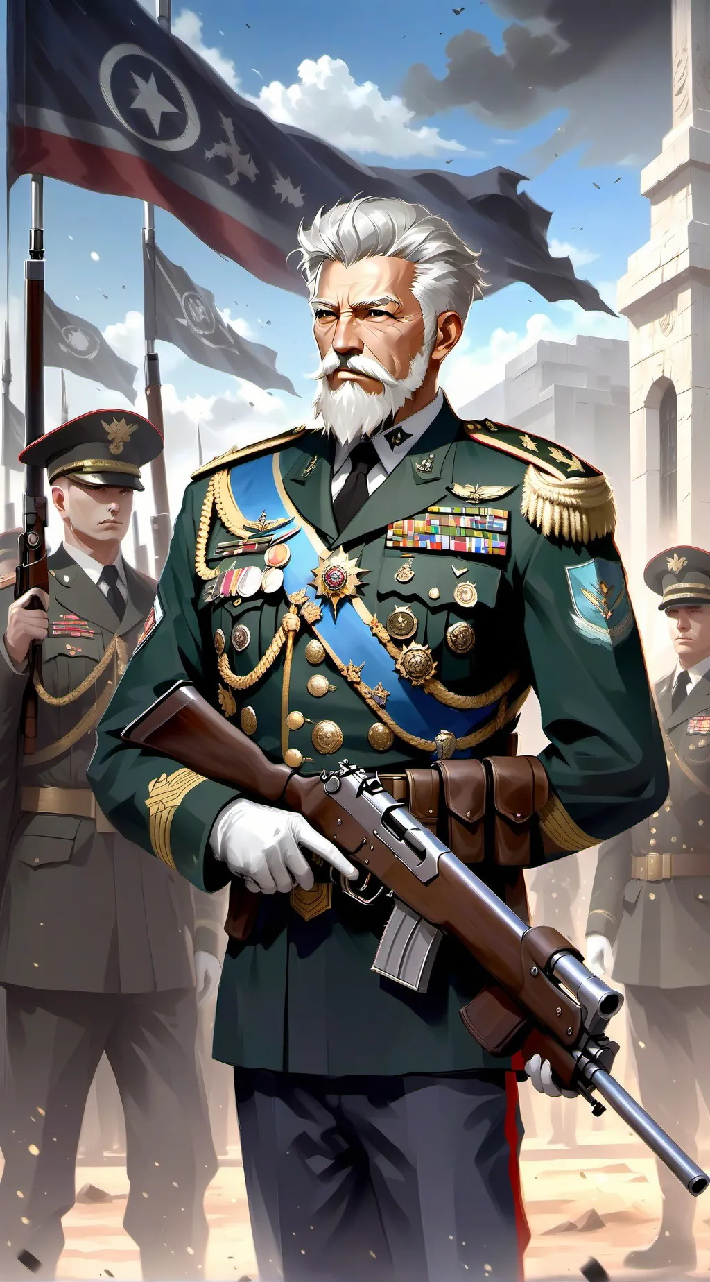 ai character: GA jonas stone background