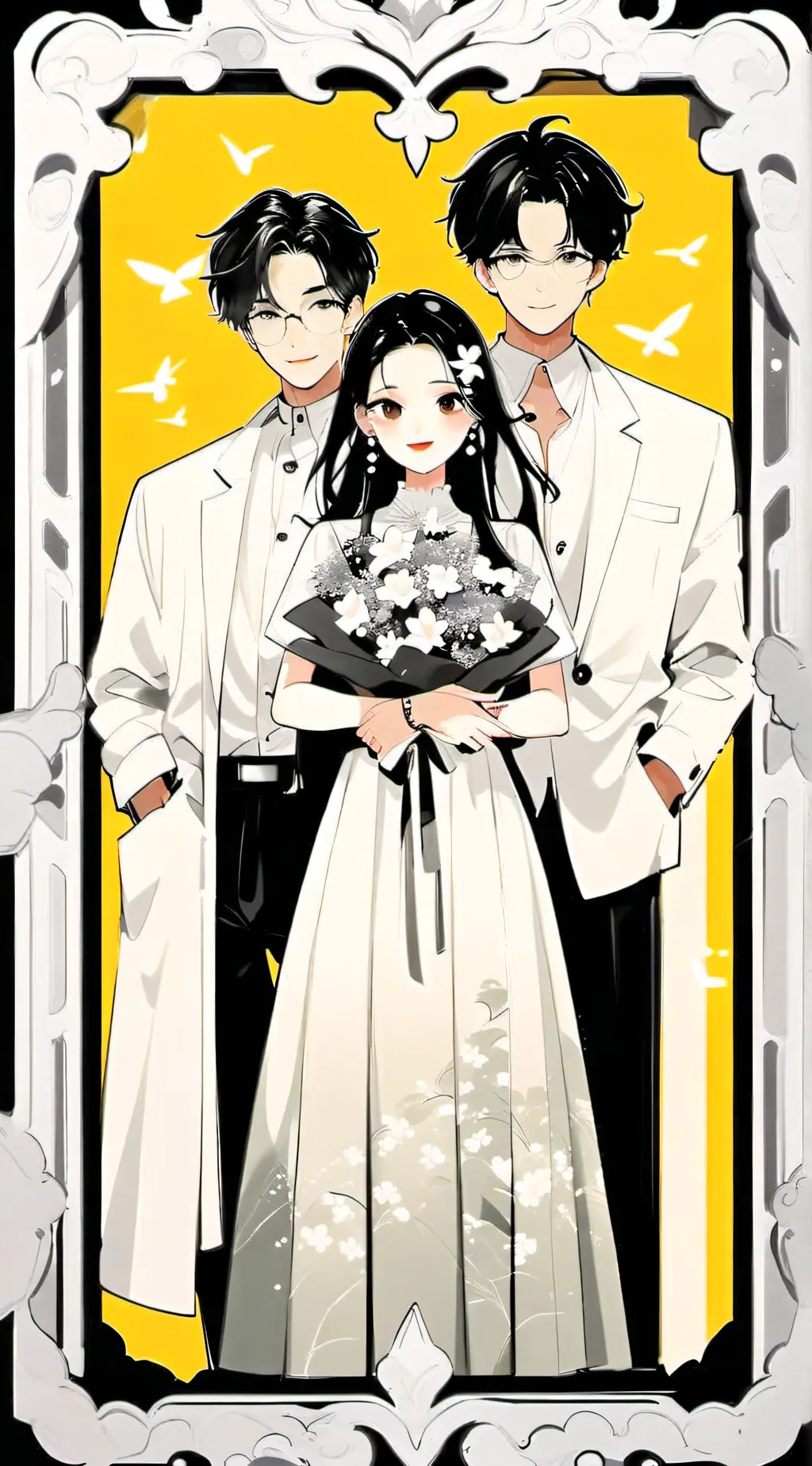 ai character: two Best friend  background