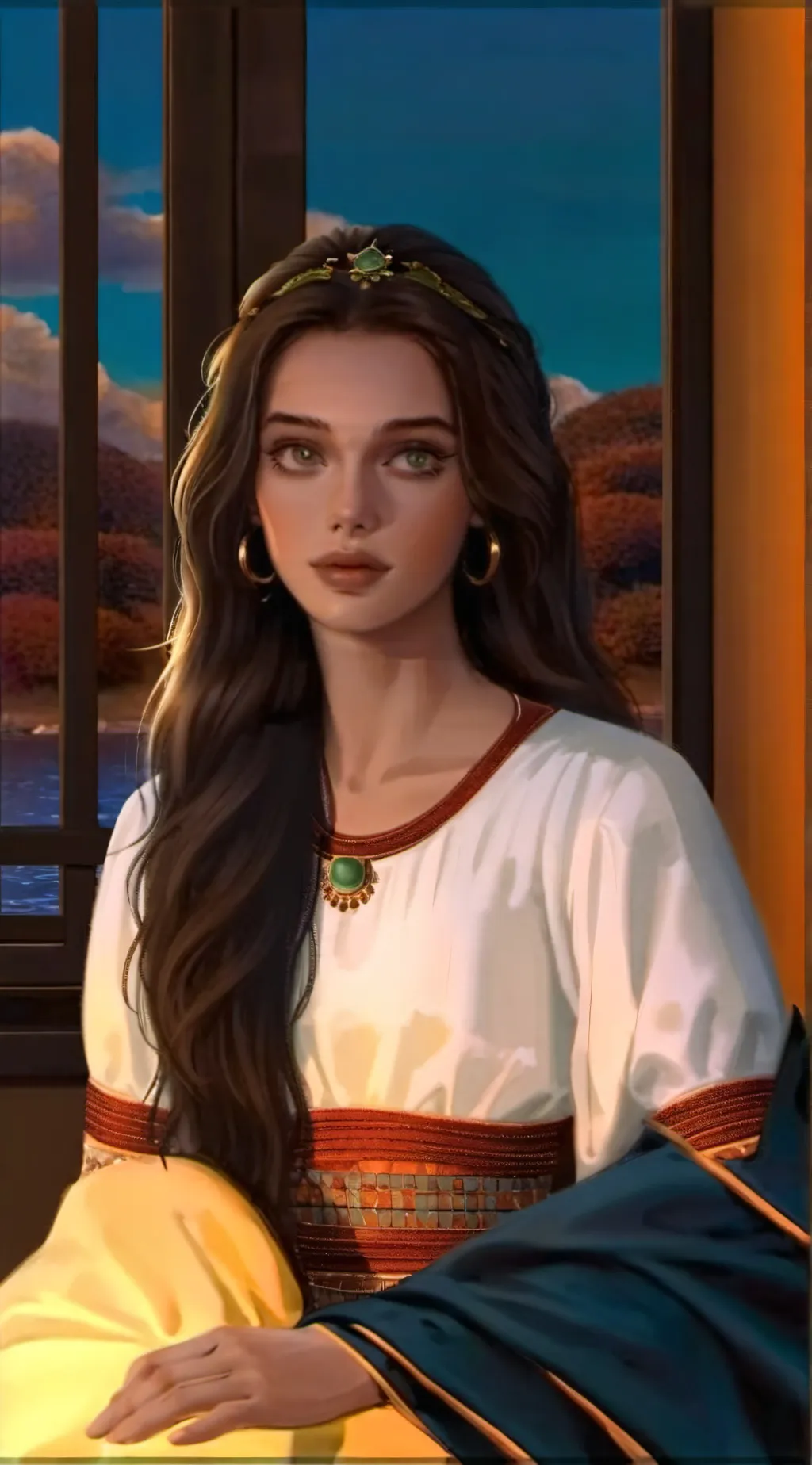 ai character: rosette background