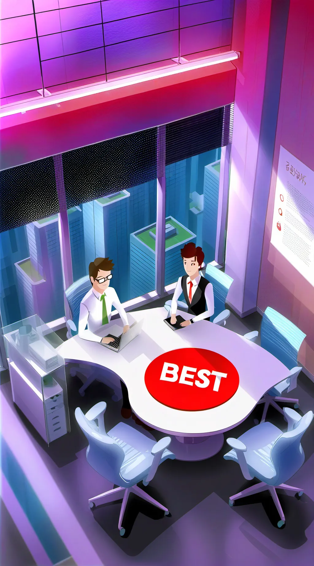 ai character: Killing company. background