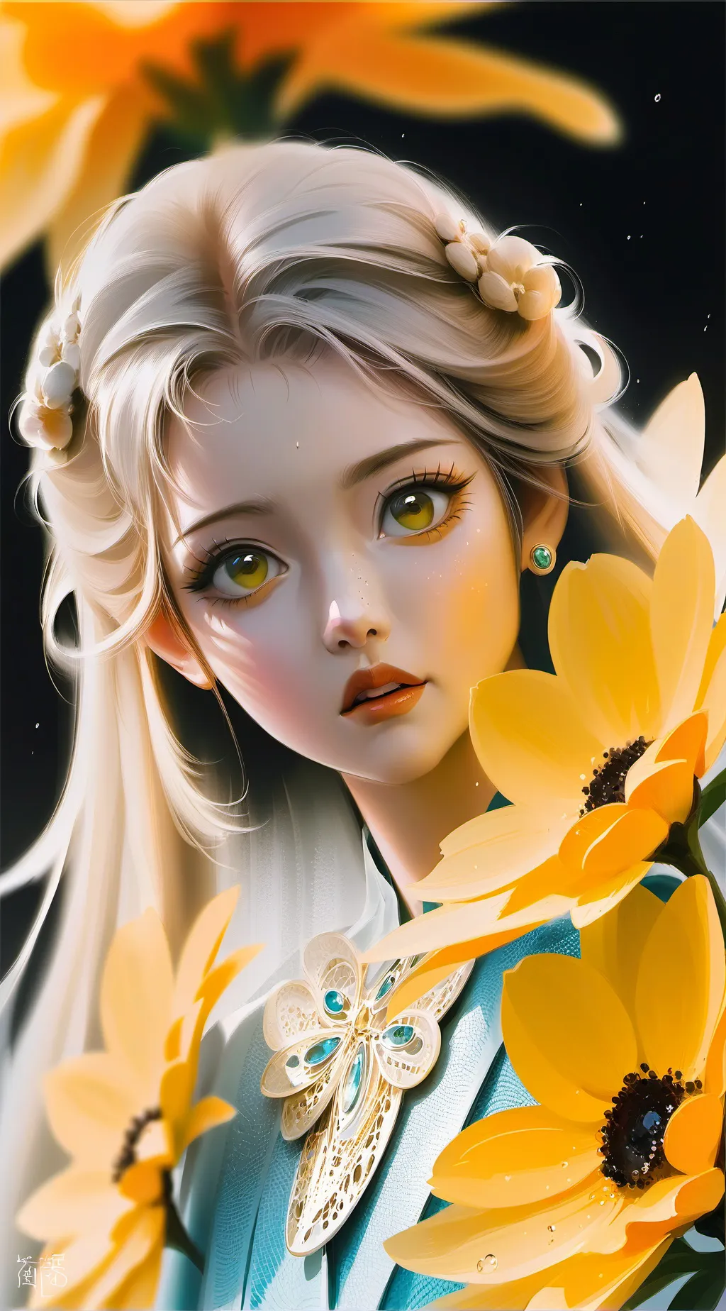 ai character: Rose background