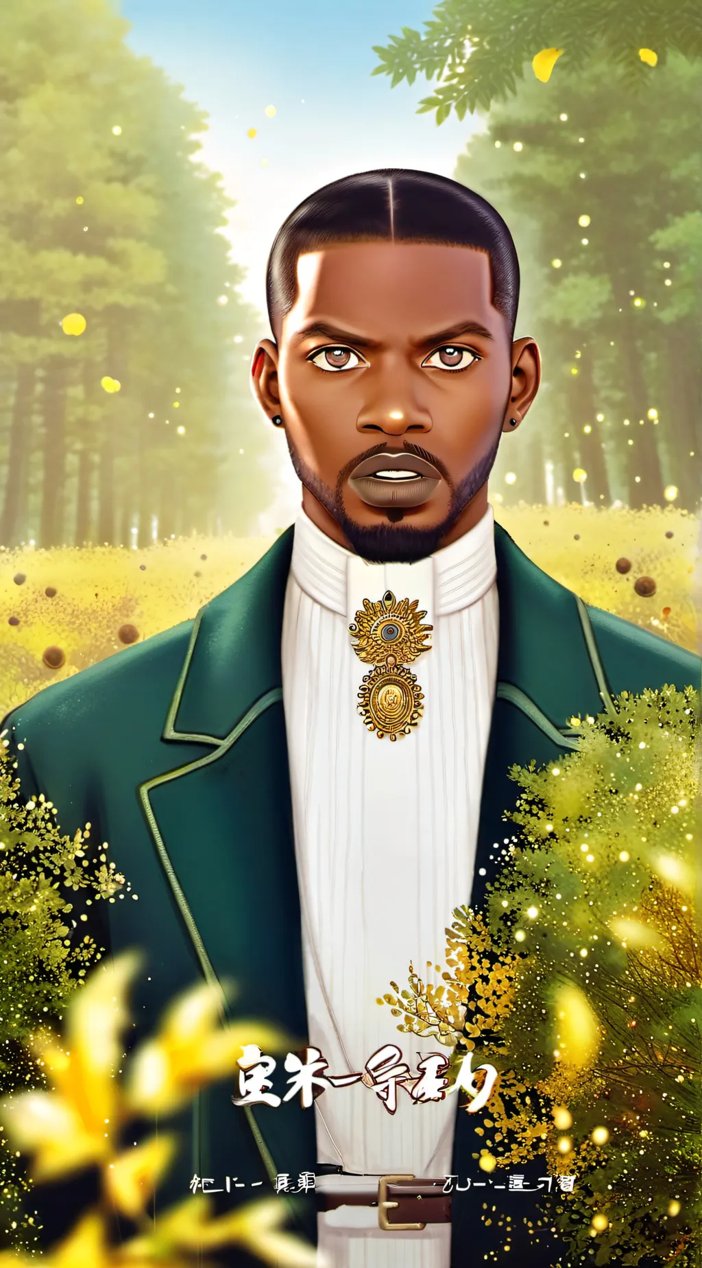 ai character: black man background