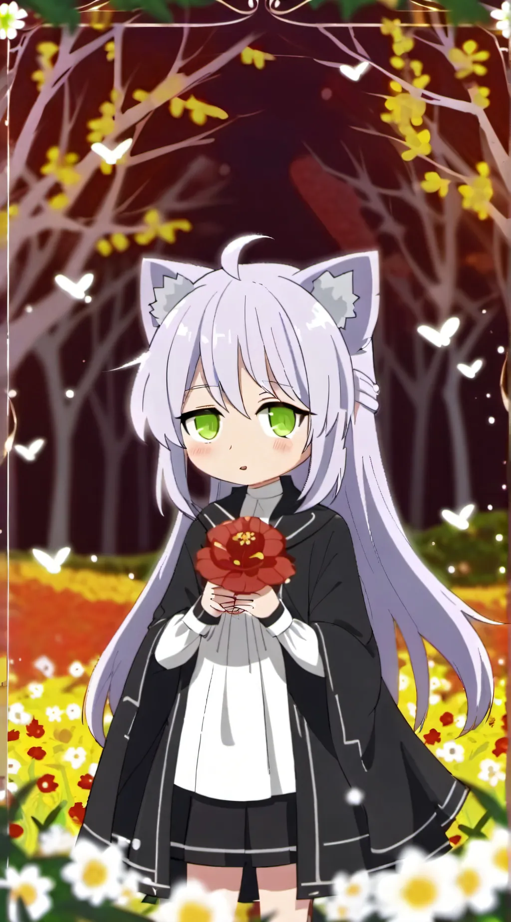 ai character: rose background