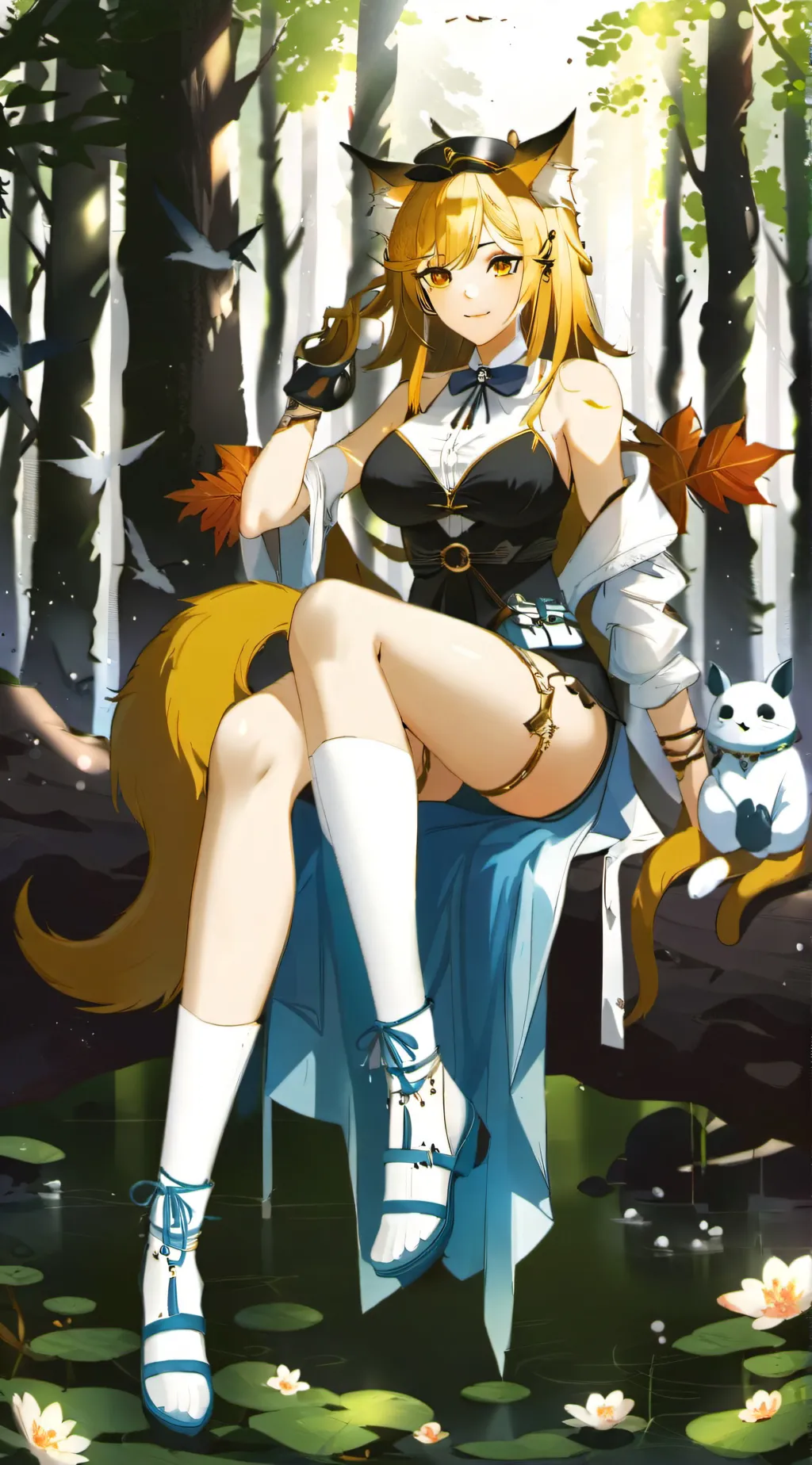 ai character: Amber background