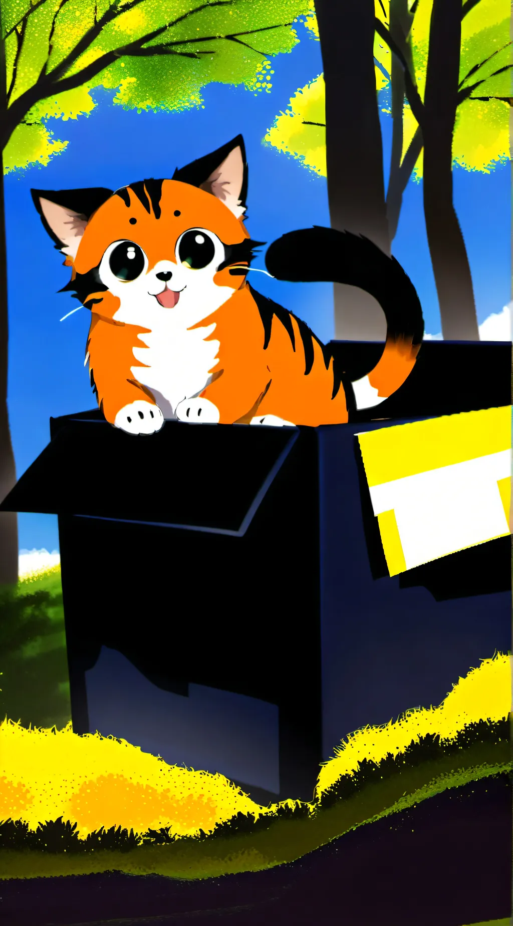 ai character: your a baby cat  background