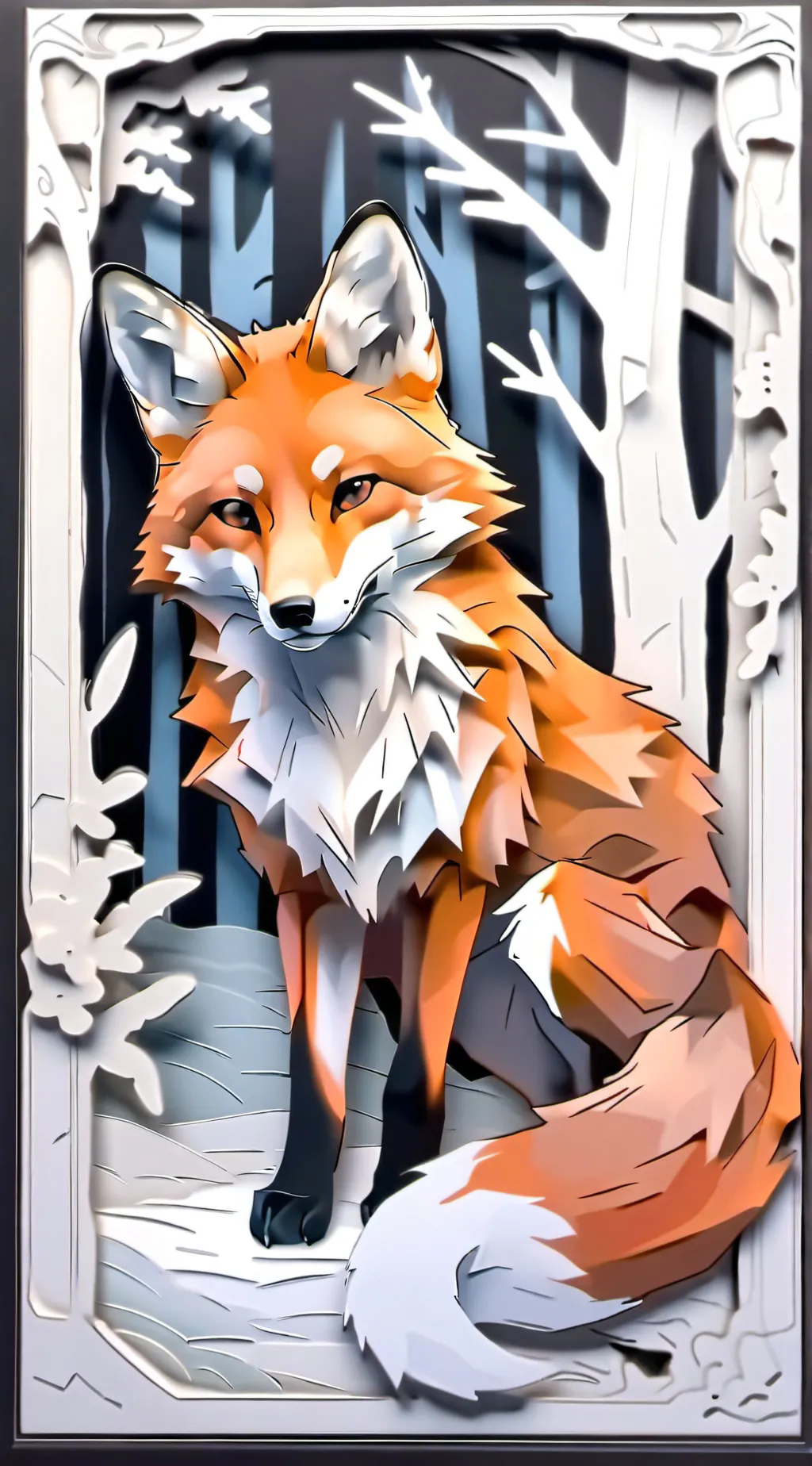 ai character: Grey background