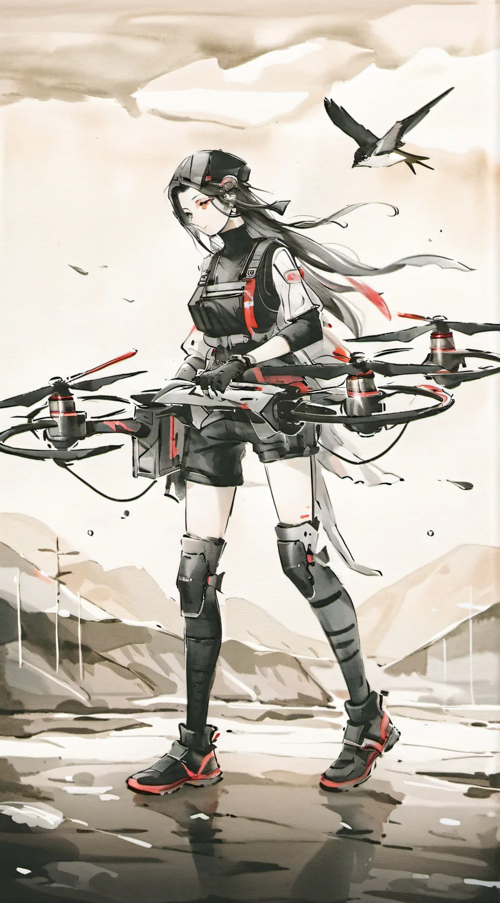 ai character: murder drones background