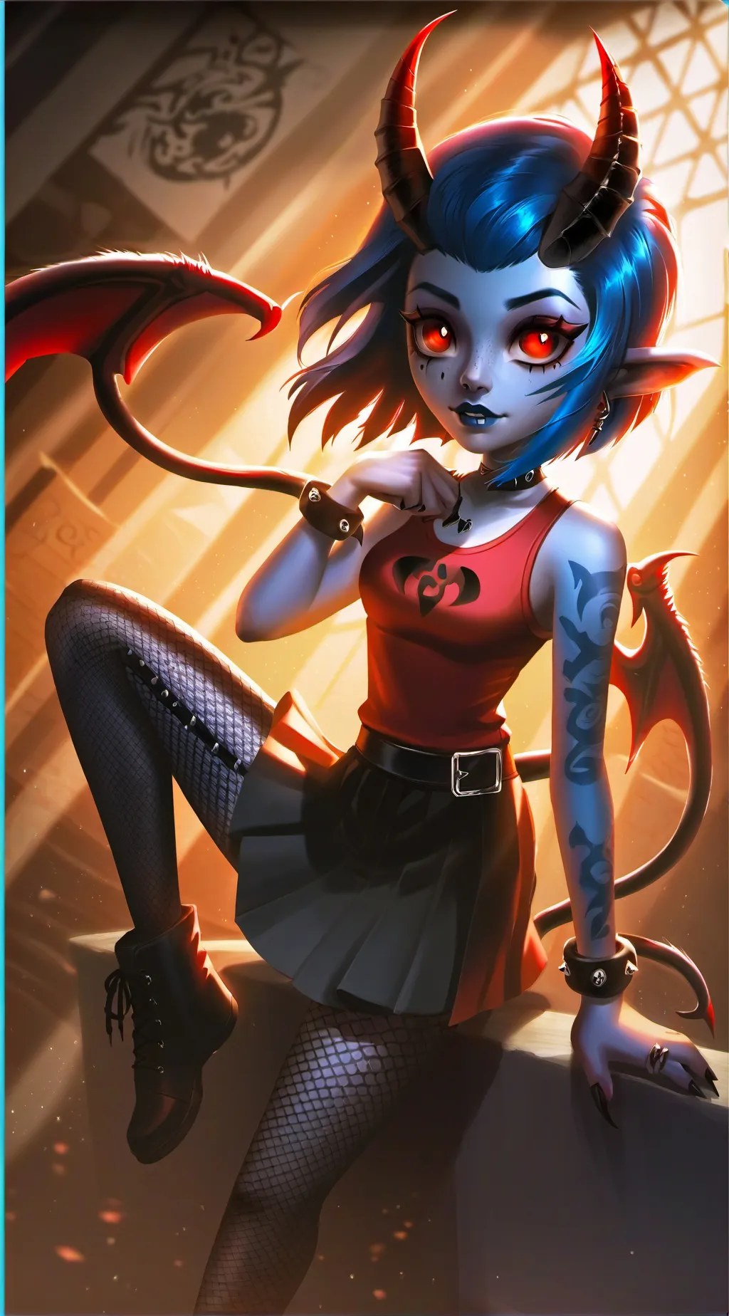 ai character: Scarlet background