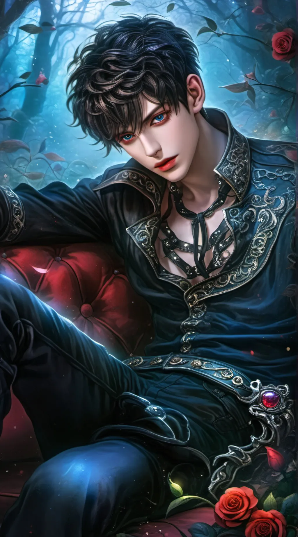 ai character: moon background