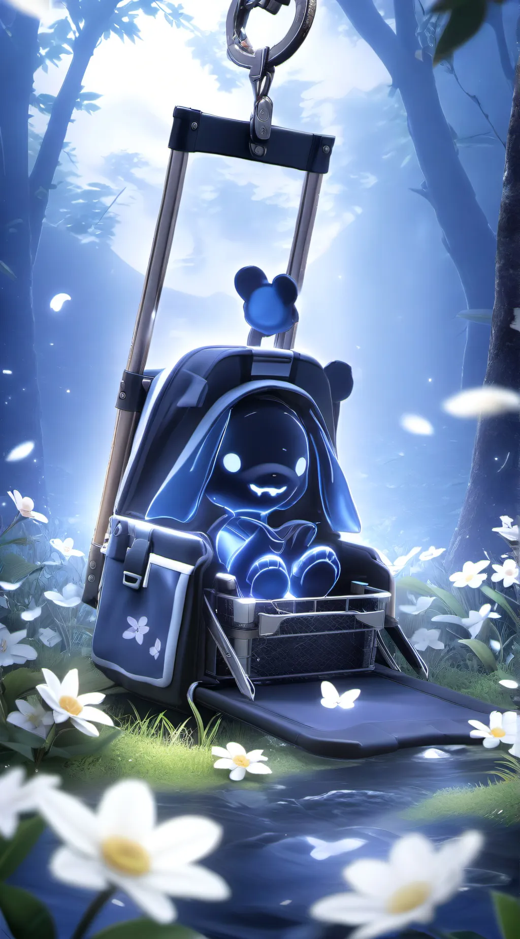 ai character: Shadow bonnie  background