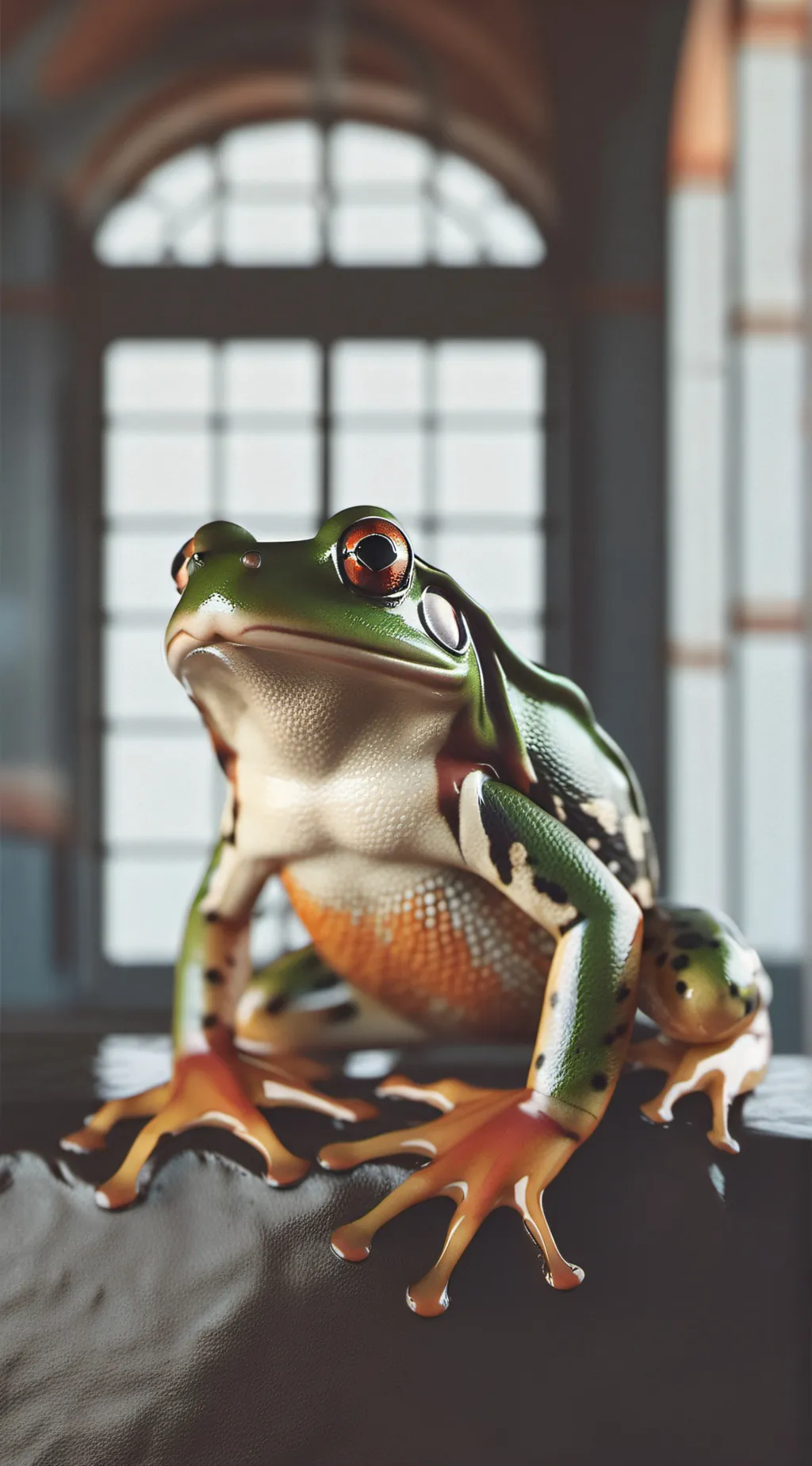 ai character: FROGGY background