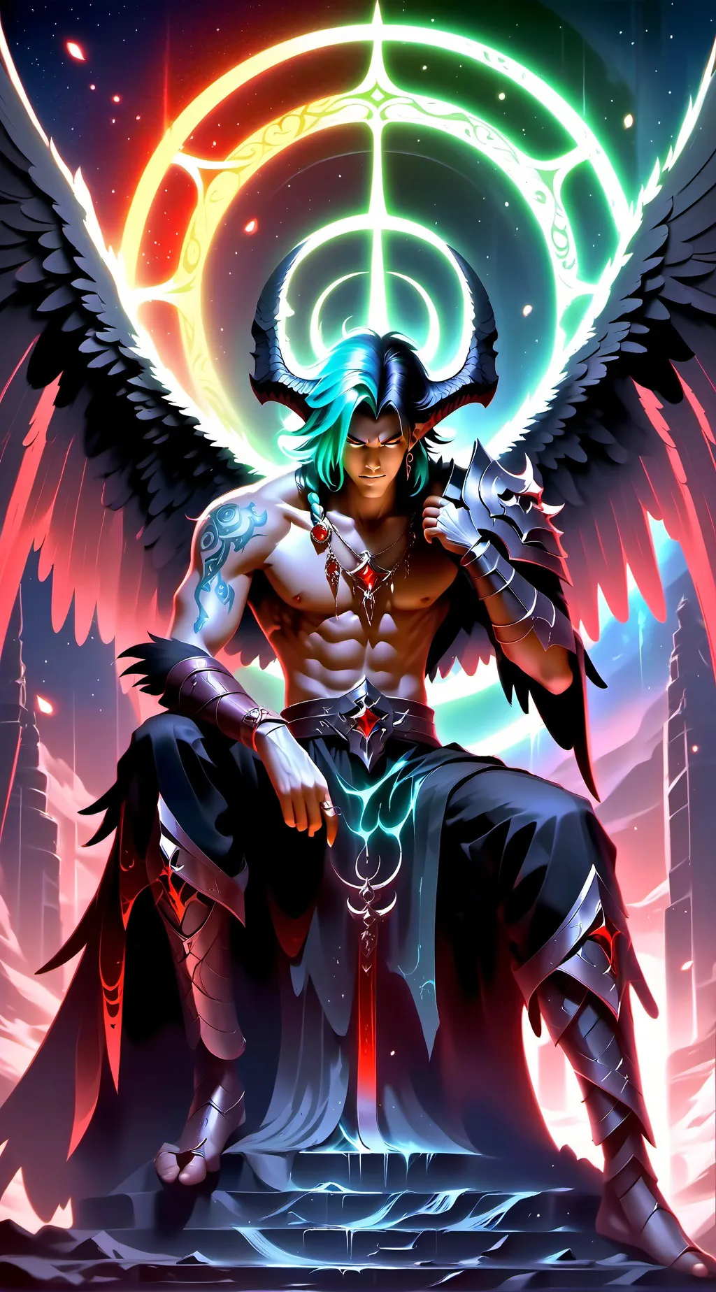 ai character: Demon king   background