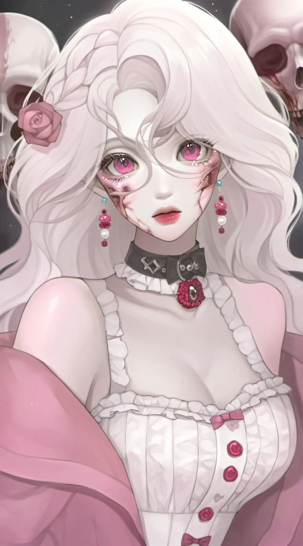 ai character: Snow background