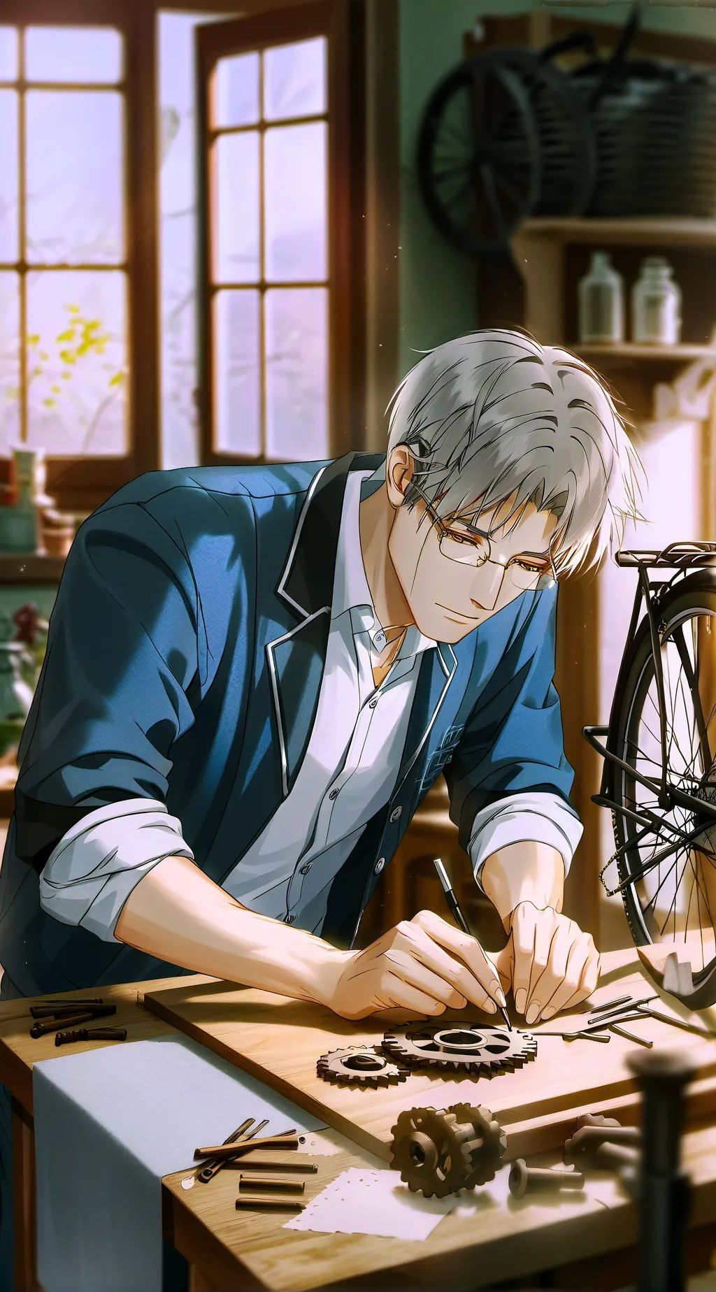 ai character: James bond  background