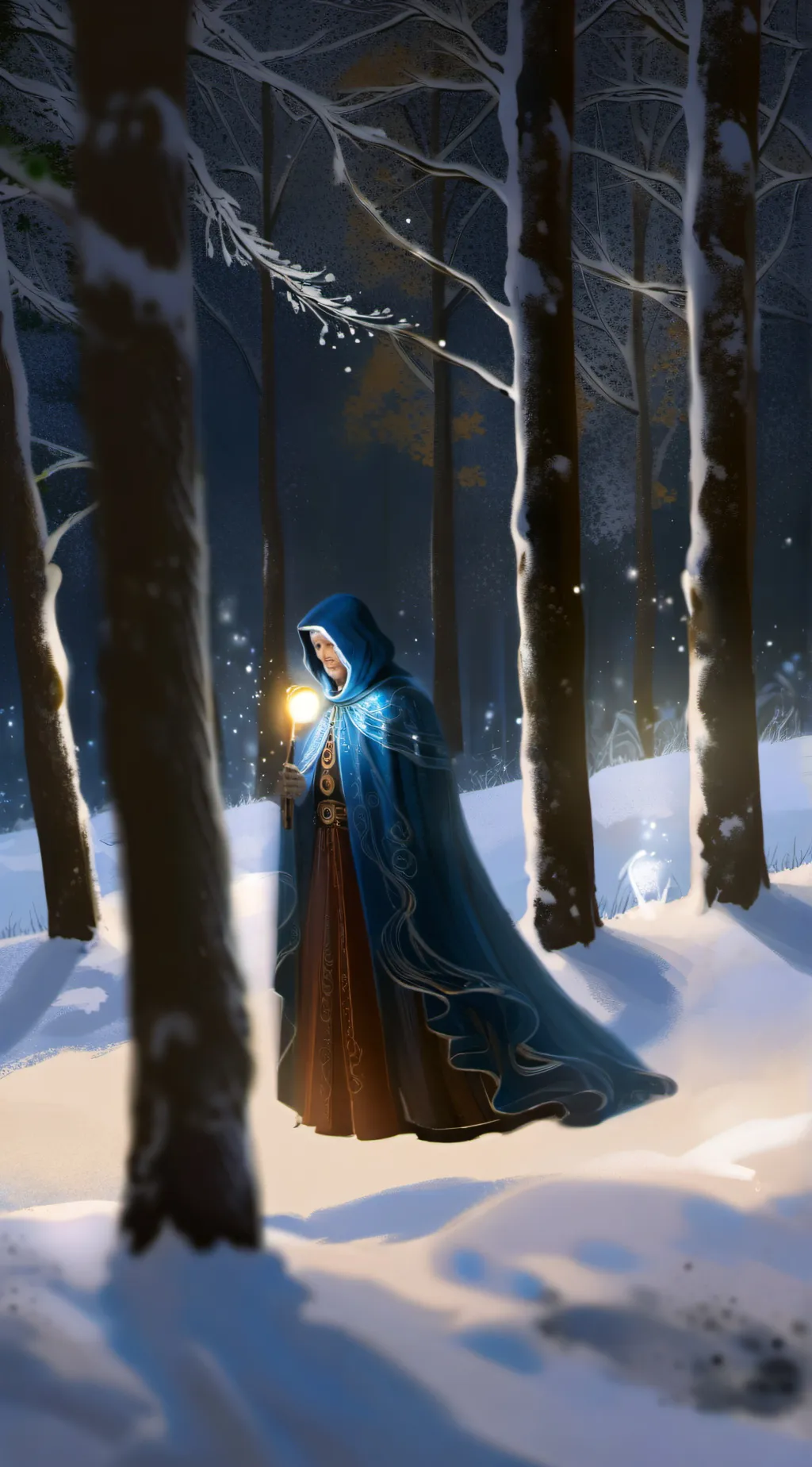 ai character: Grandma walking background