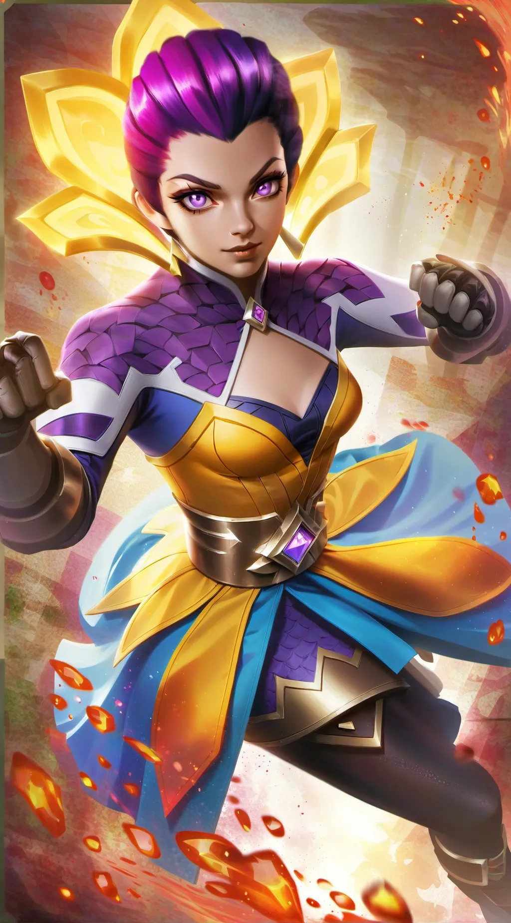 ai character: Aurora background