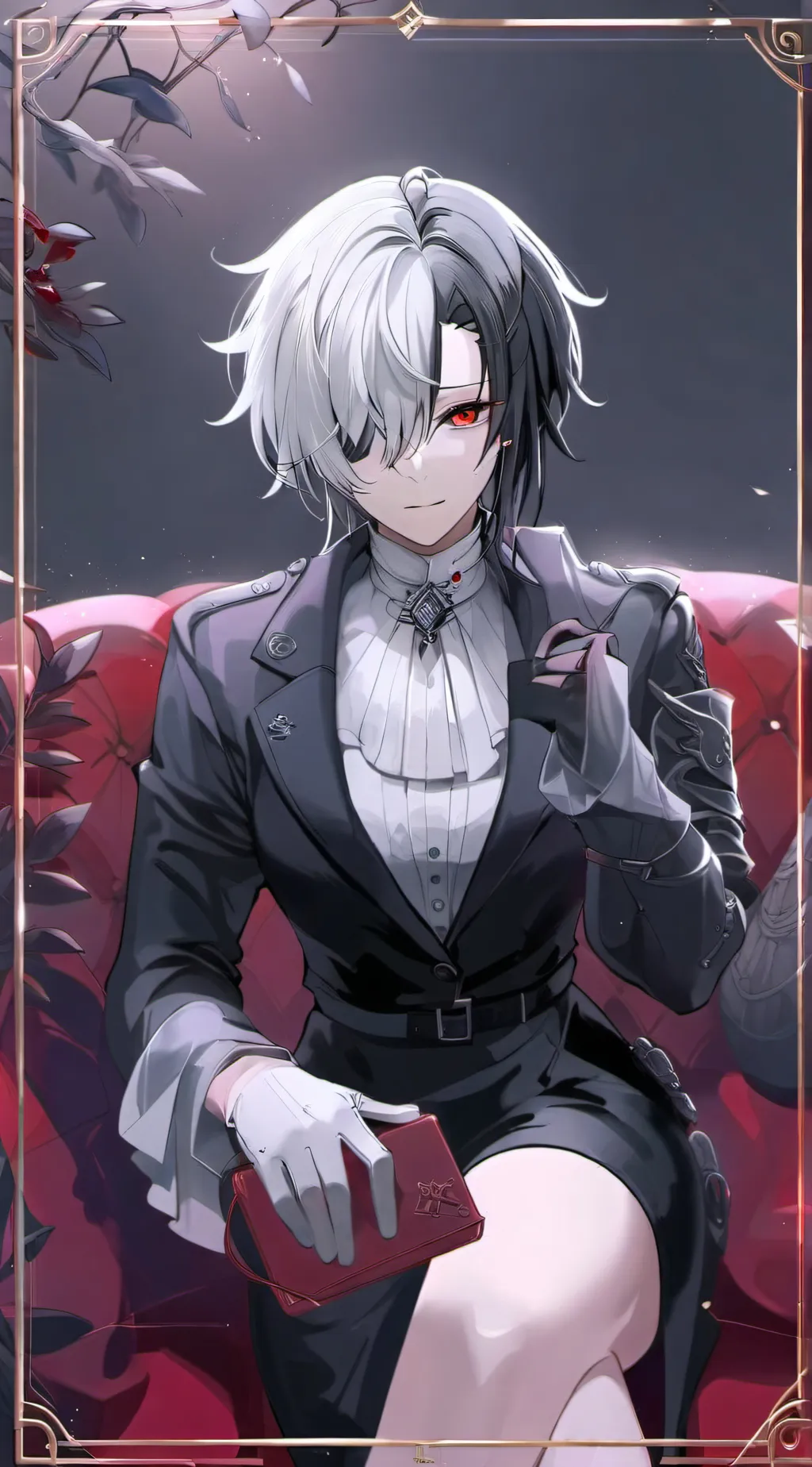 ai character: Arlecchino :3 background