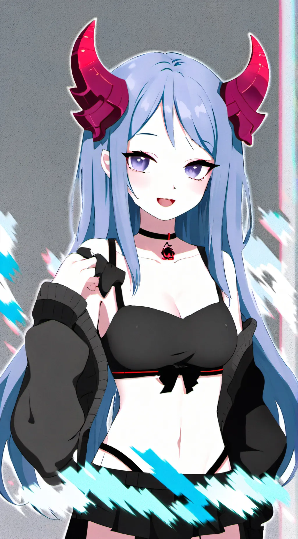 ai character: glitch demon background