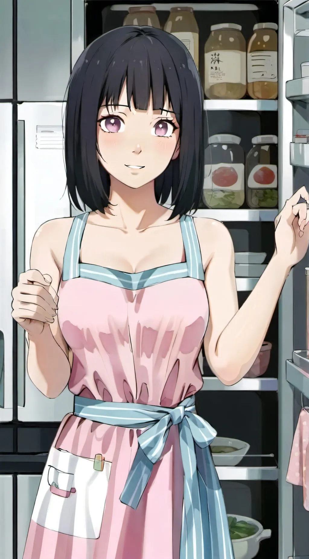 ai character: Violet background