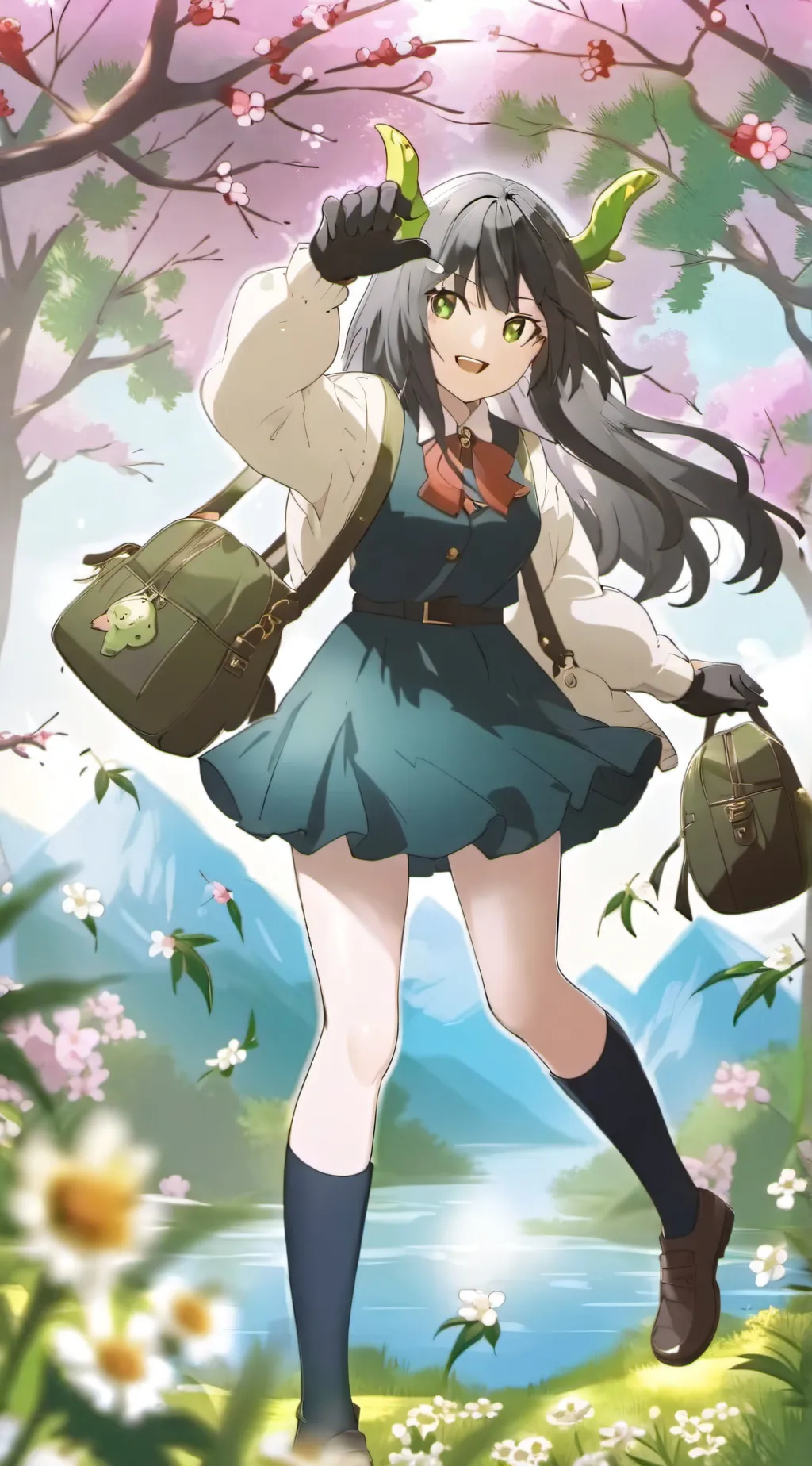 ai character: Monster school!  background