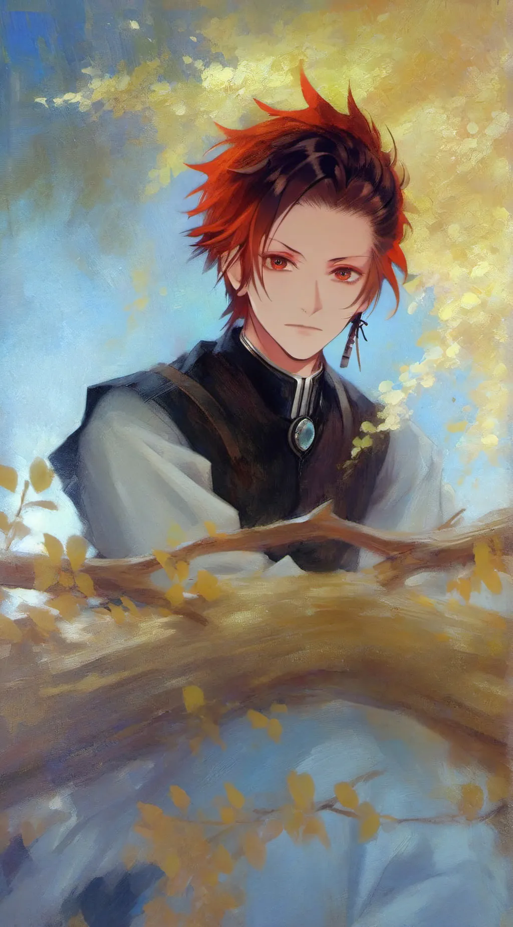 ai character: Tanjiro Kamado  background