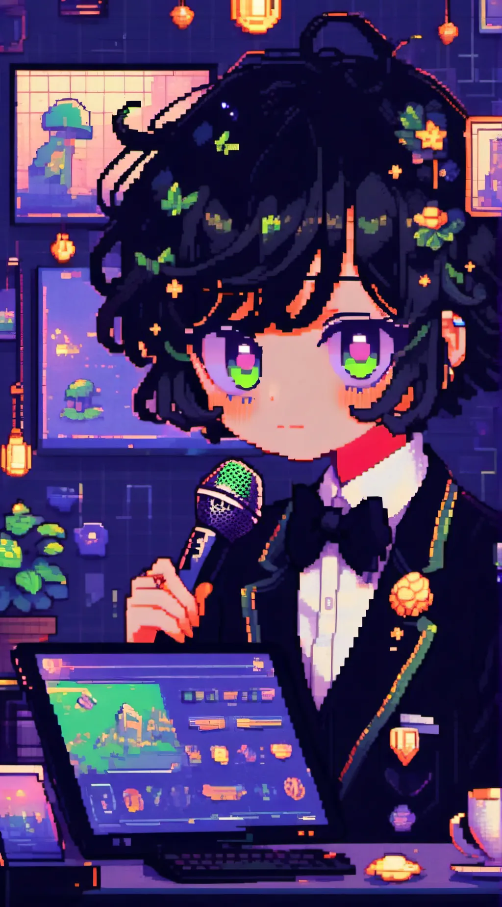 ai character: shelly x vee :D background