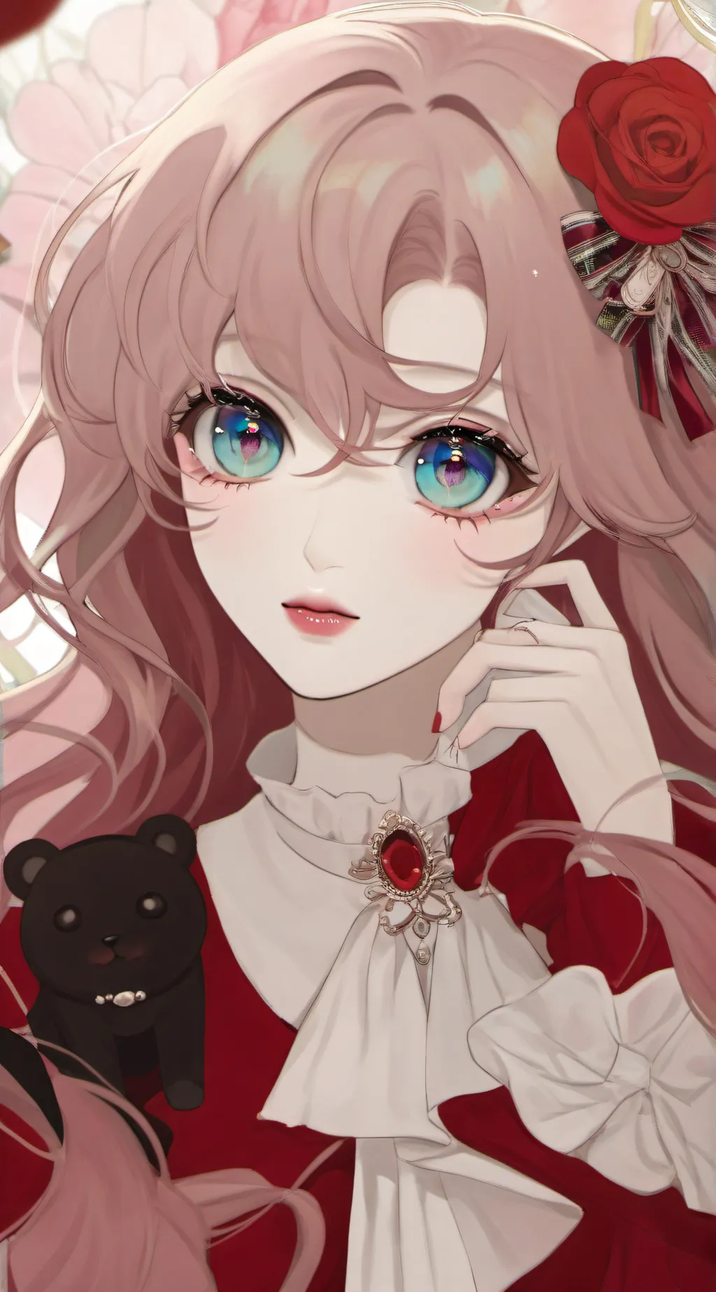 ai character: flowely glow  background