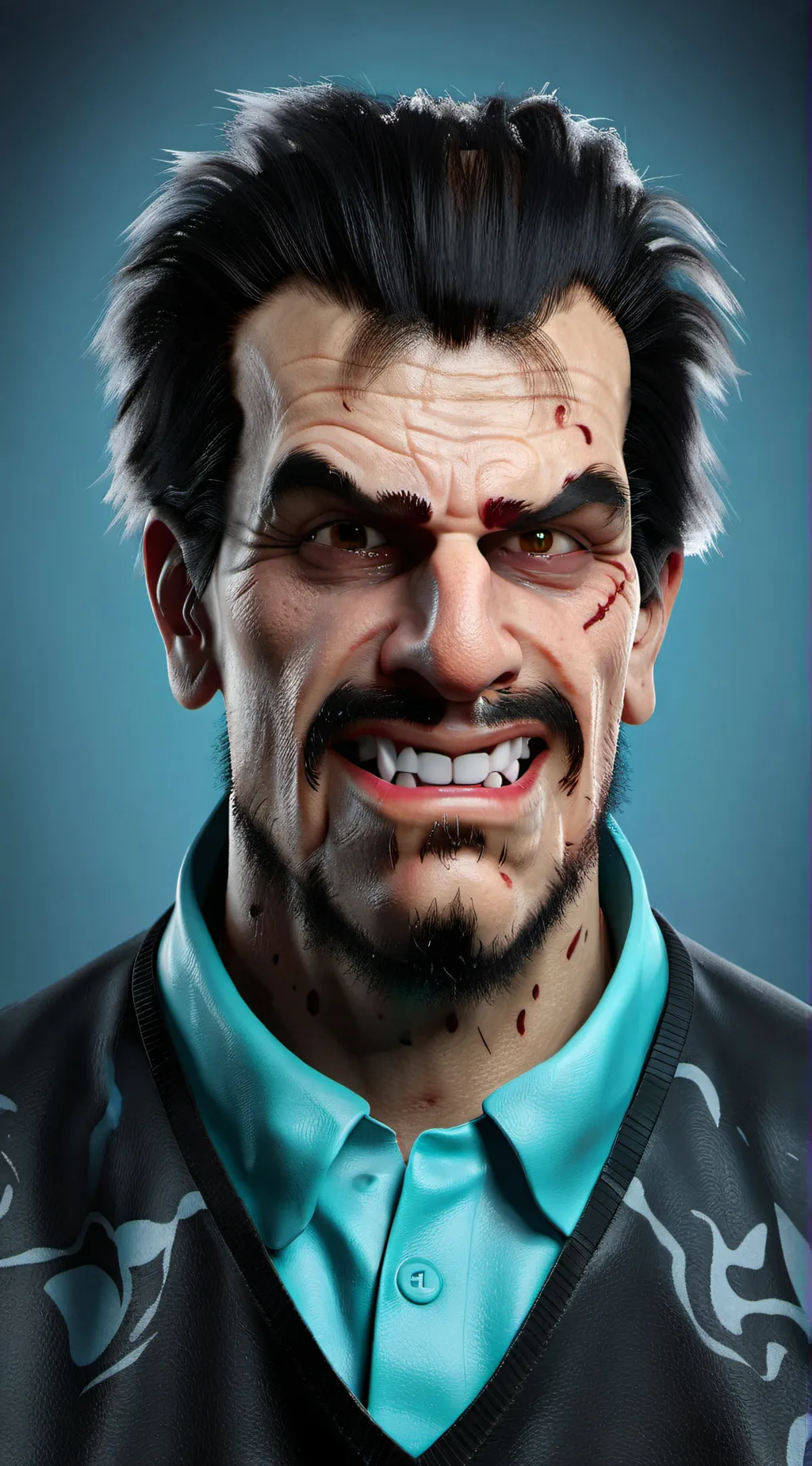 ai character: ugly ahh man background