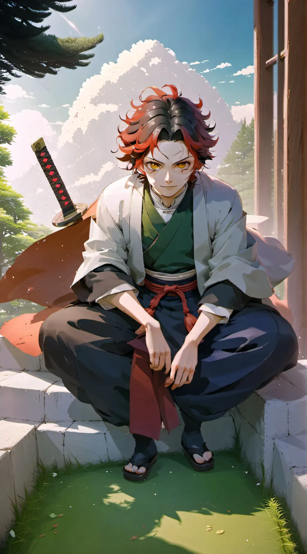ai character: Tanjiro background