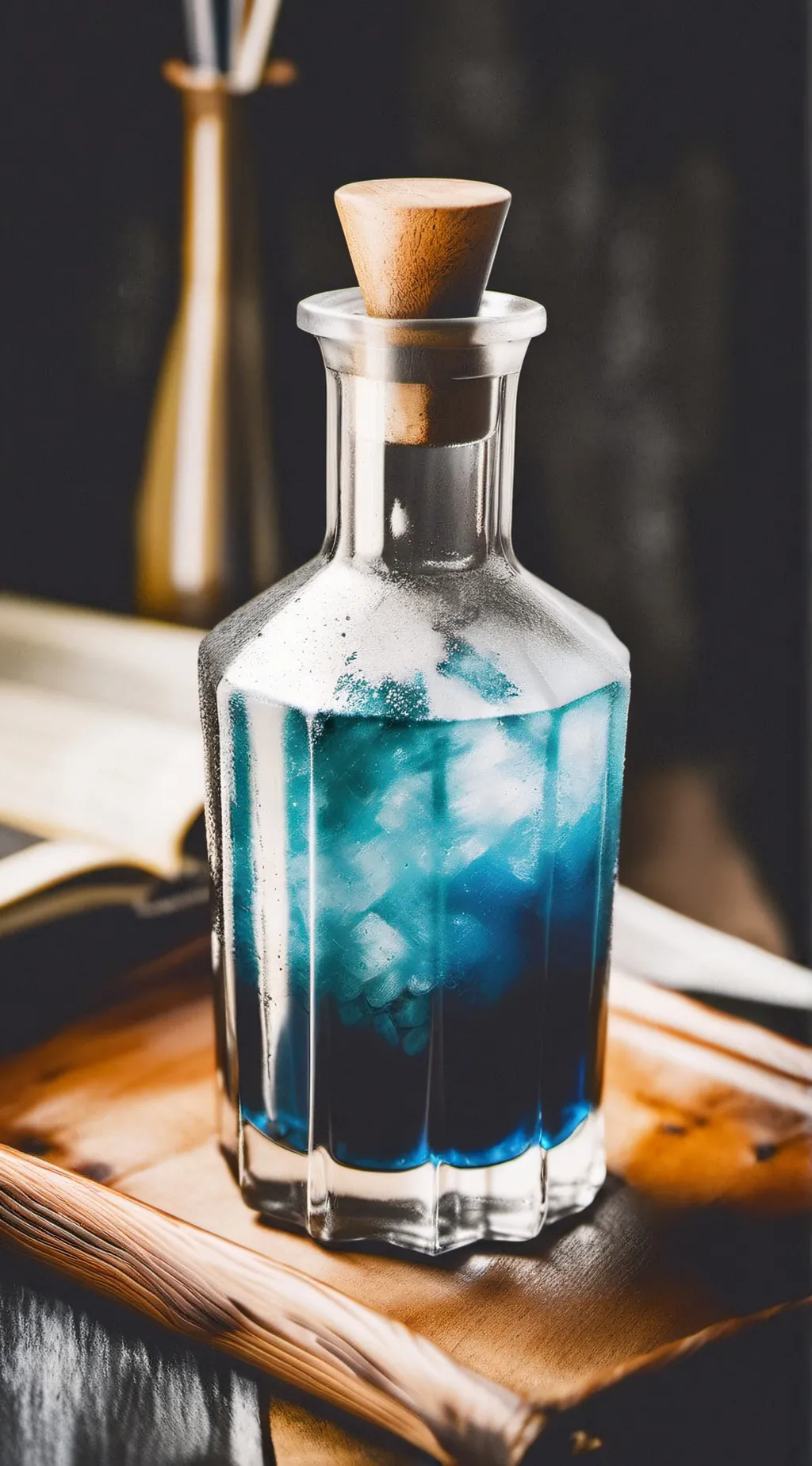 ai character: Blue potion background