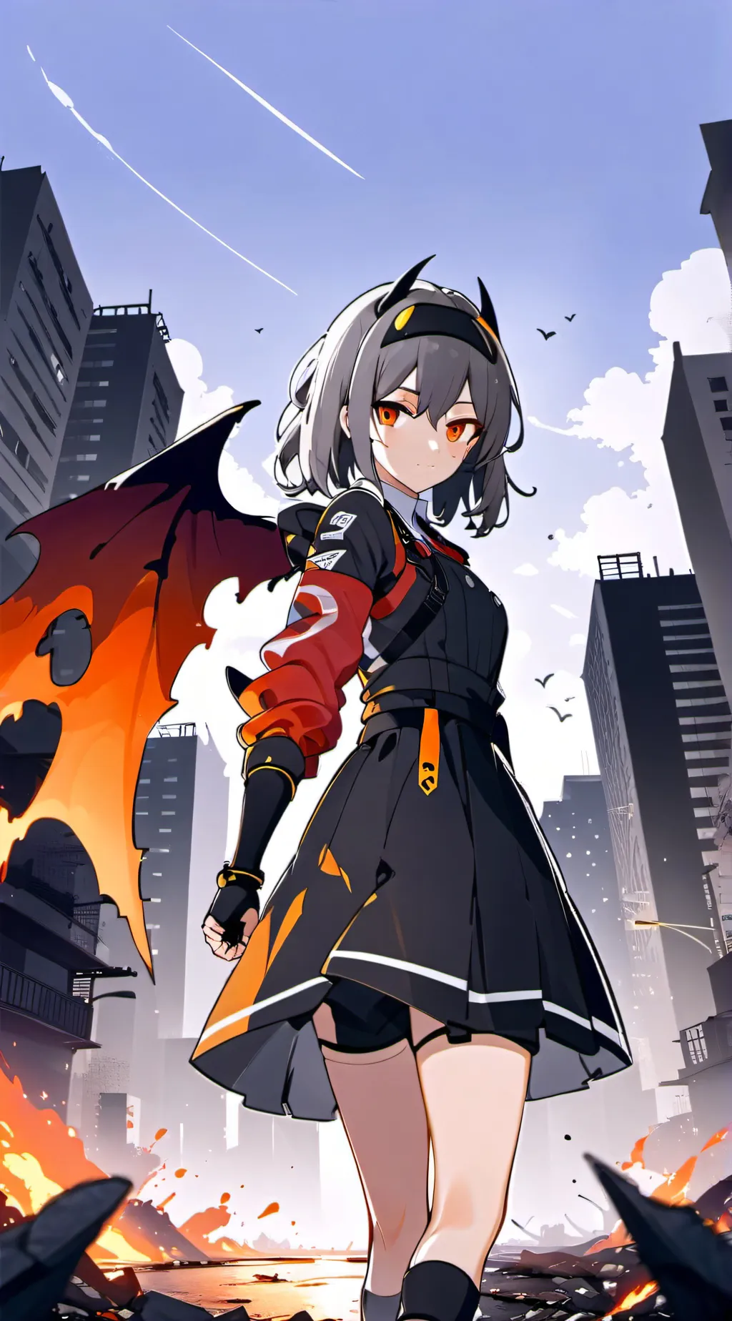 ai character:  Showa misatsuki V background