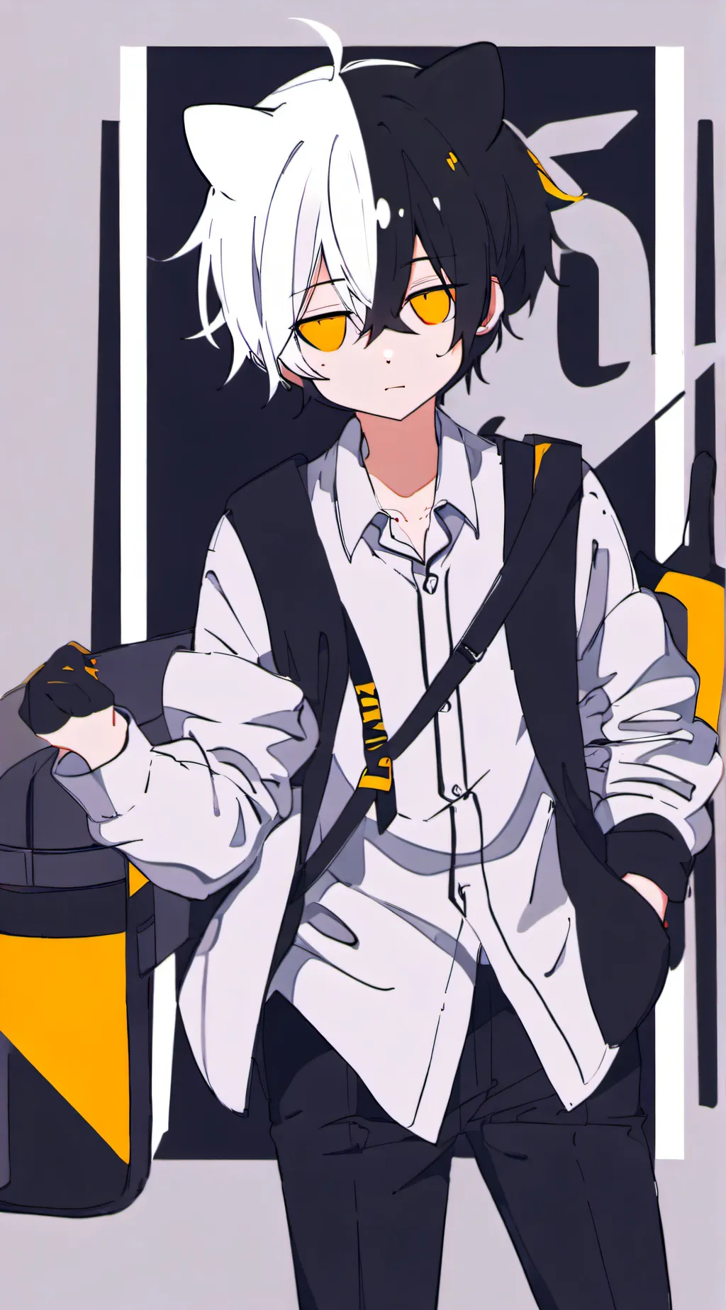 ai character: Neko he is a boy✨ background