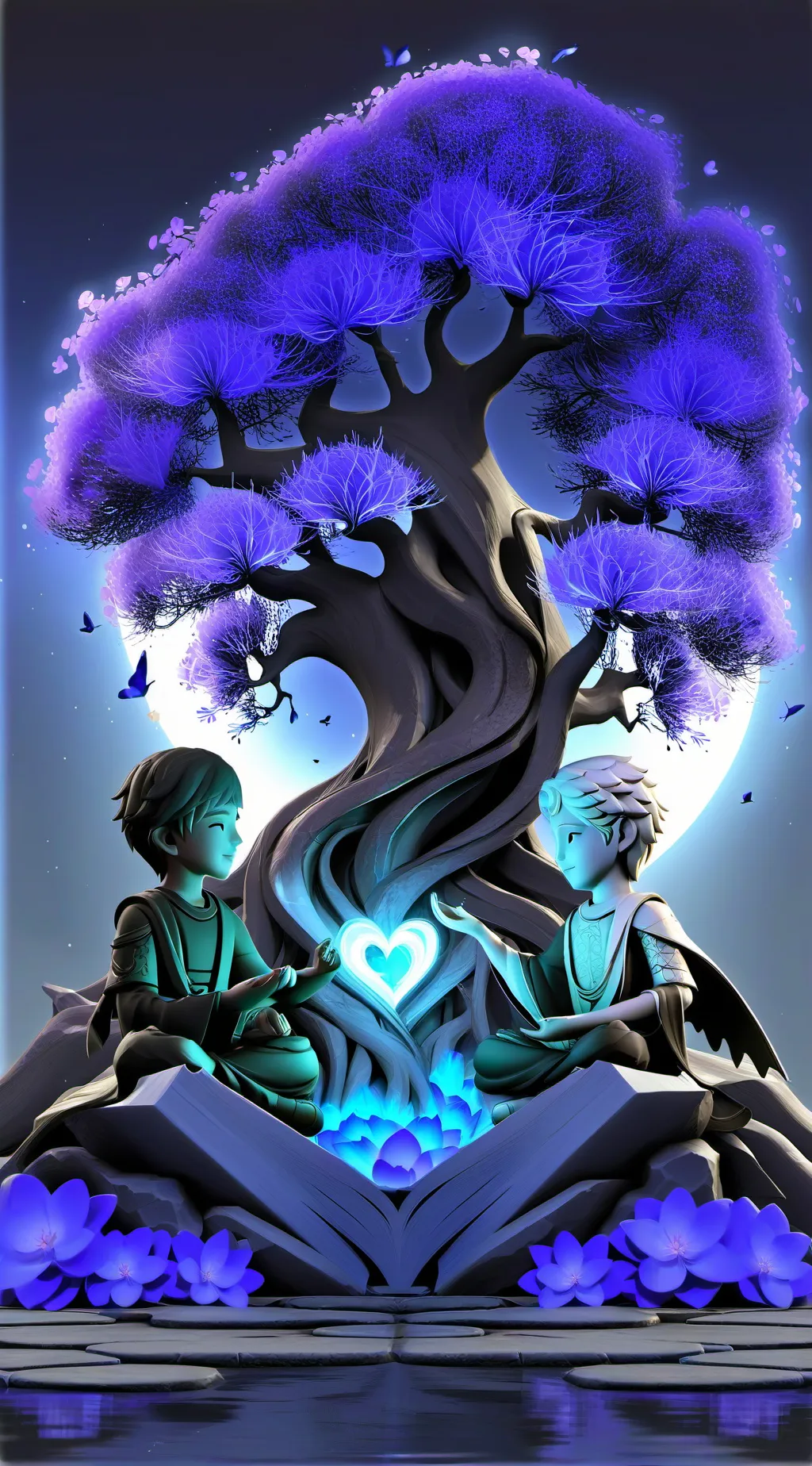 ai character: Harmony tree  background