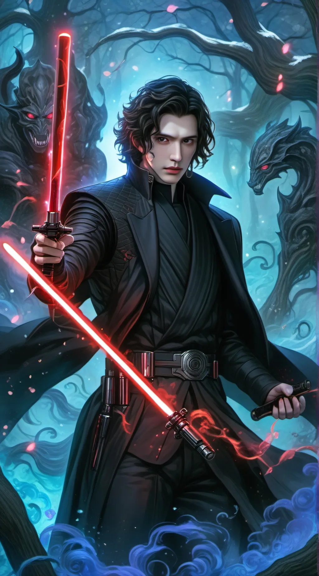 ai character: Kylo ren  background
