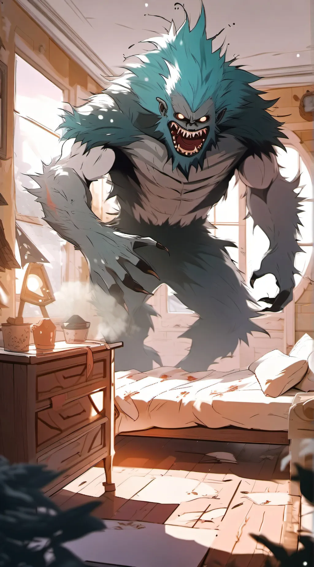 ai character: Scary monster background