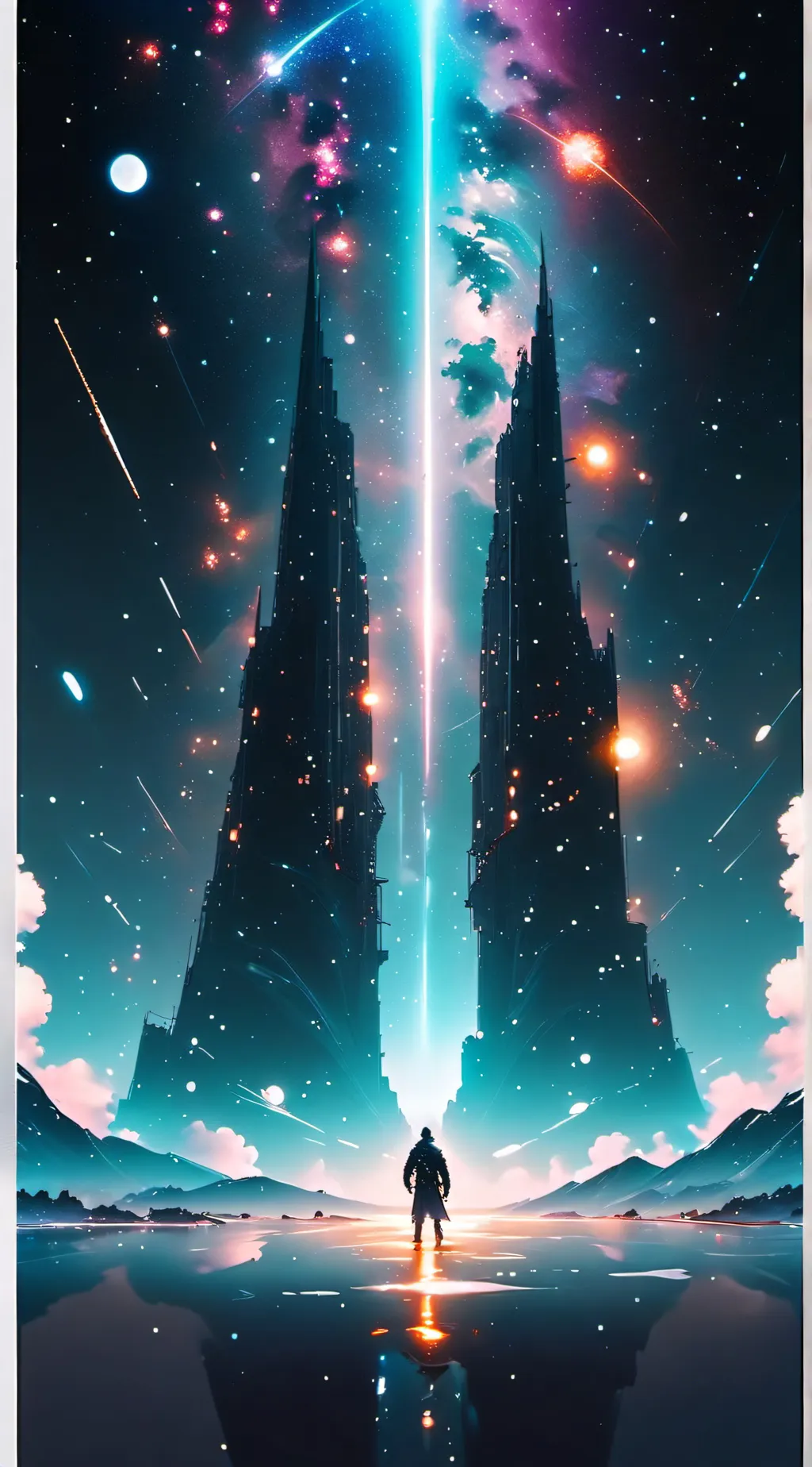 ai character: sun moon  background