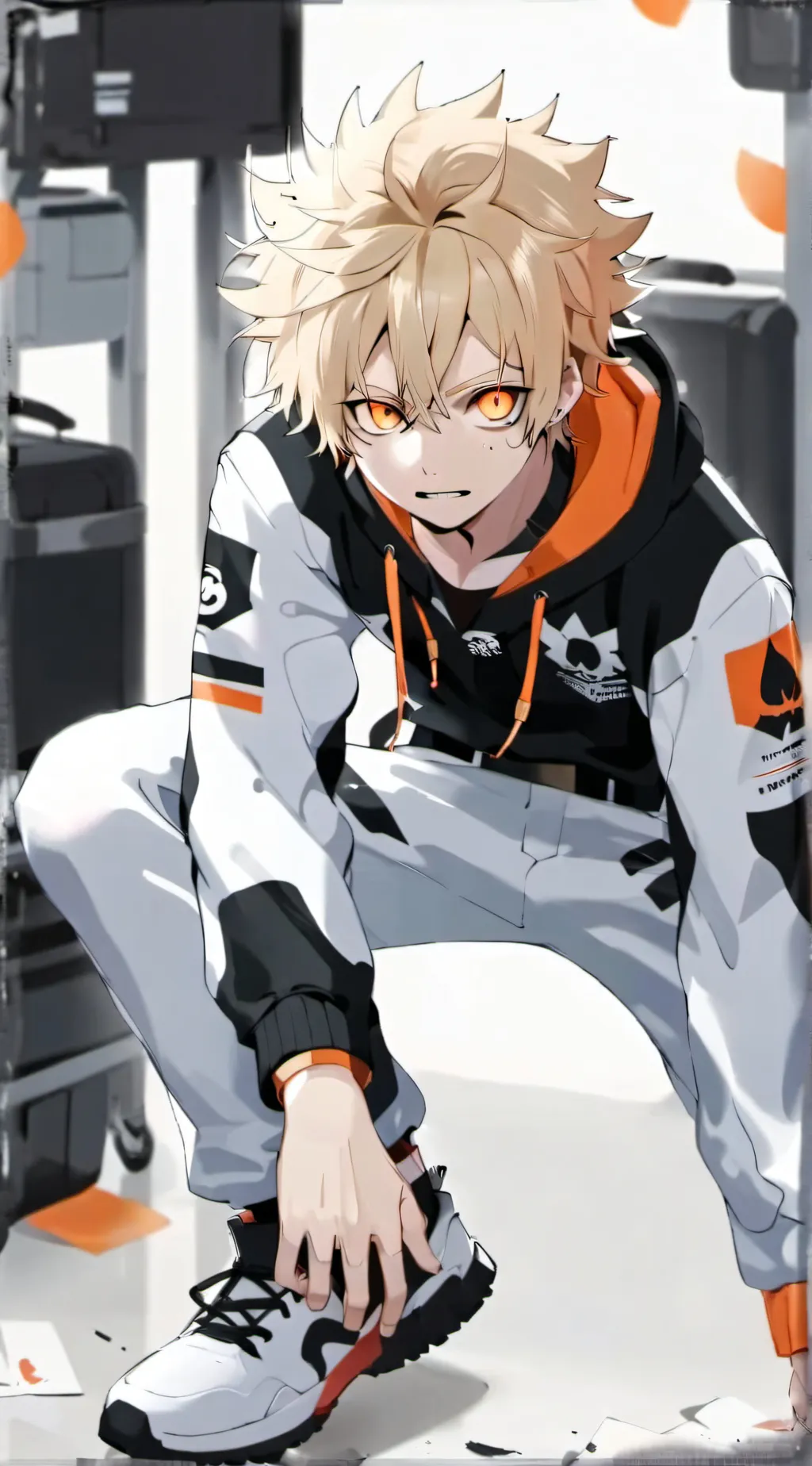 ai character: Kacchan  background