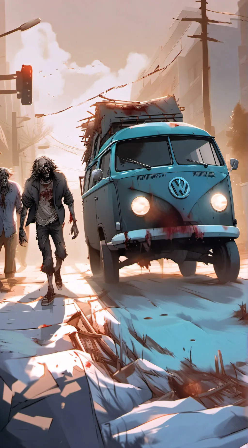 ai character: Zombie Acopalypse. background