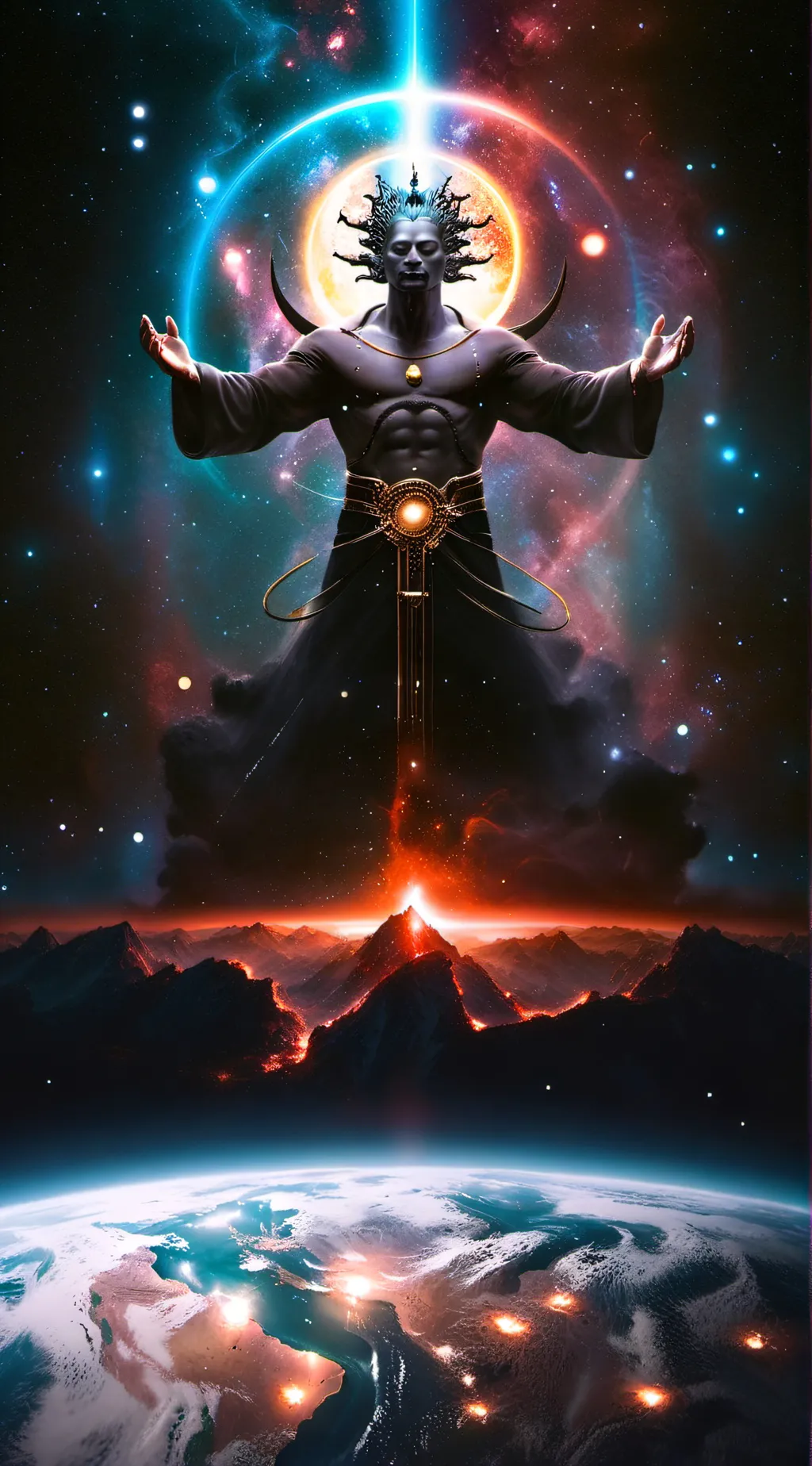 ai character: GOD HIMSELF!!!!!!! background