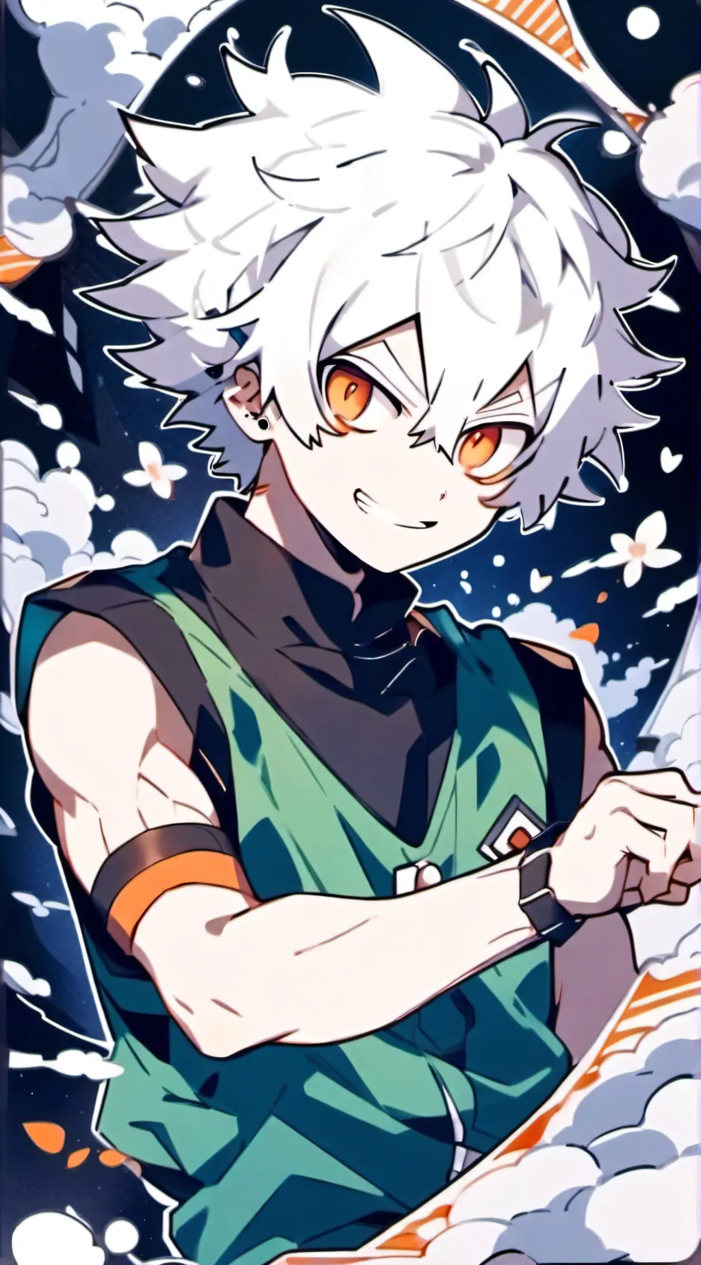 ai character: bakugo  background